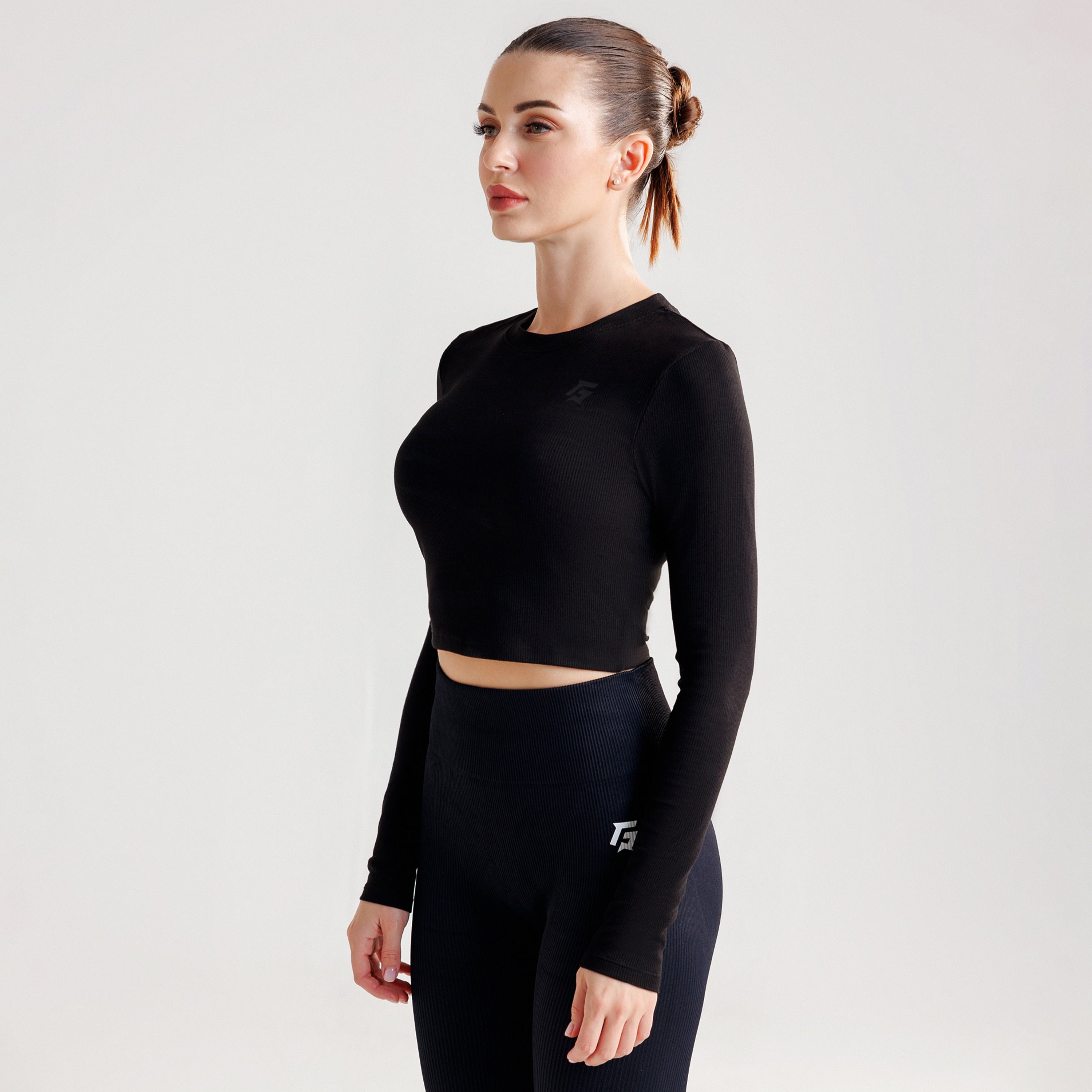 Dynamic Grip Crop Top (Black)