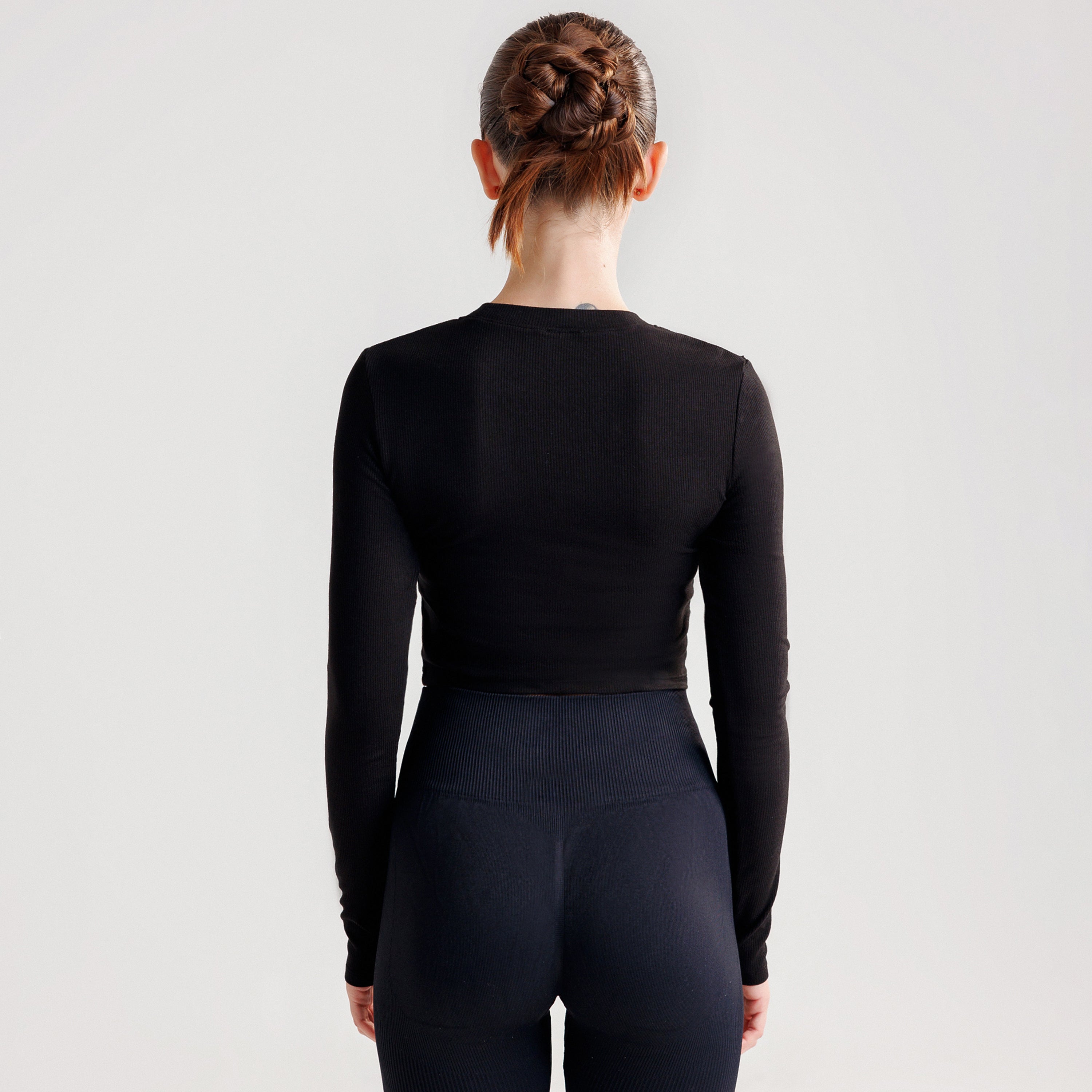 Dynamic Grip Crop Top (Black)