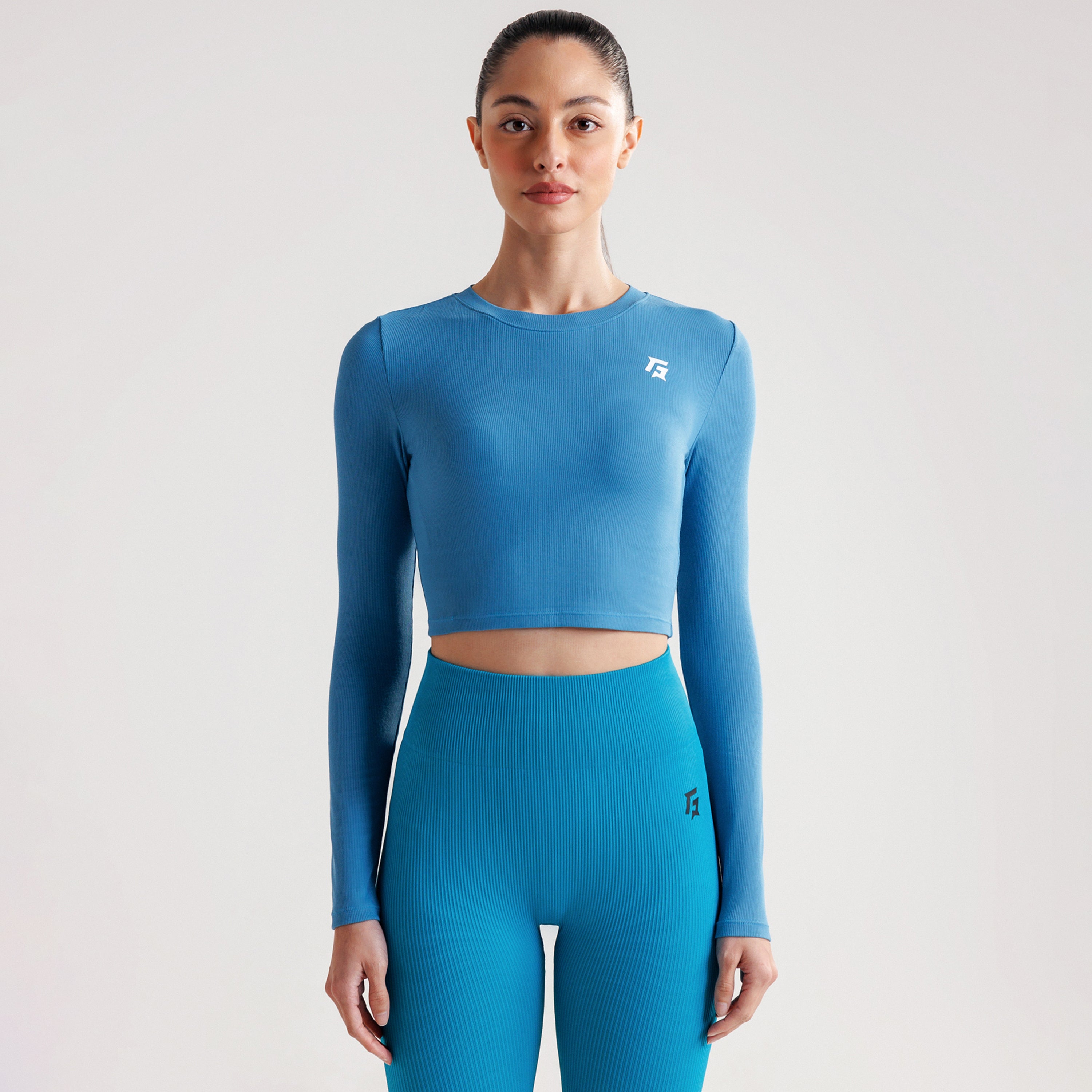Dynamic Grip Crop Top (Blue)