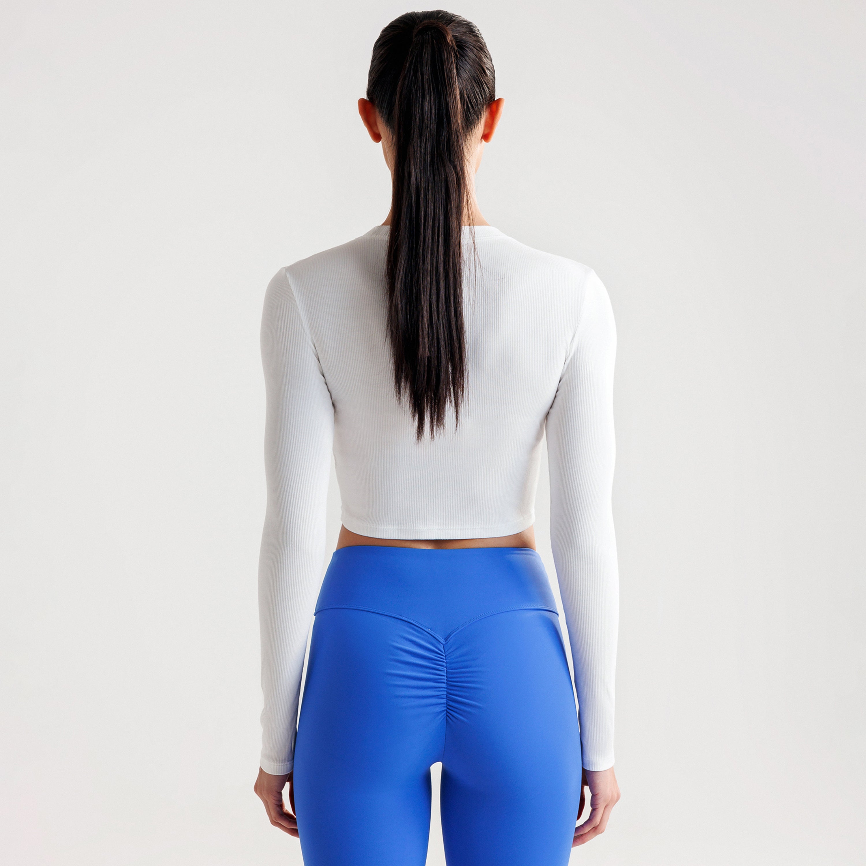 Dynamic Grip Crop Top (White)