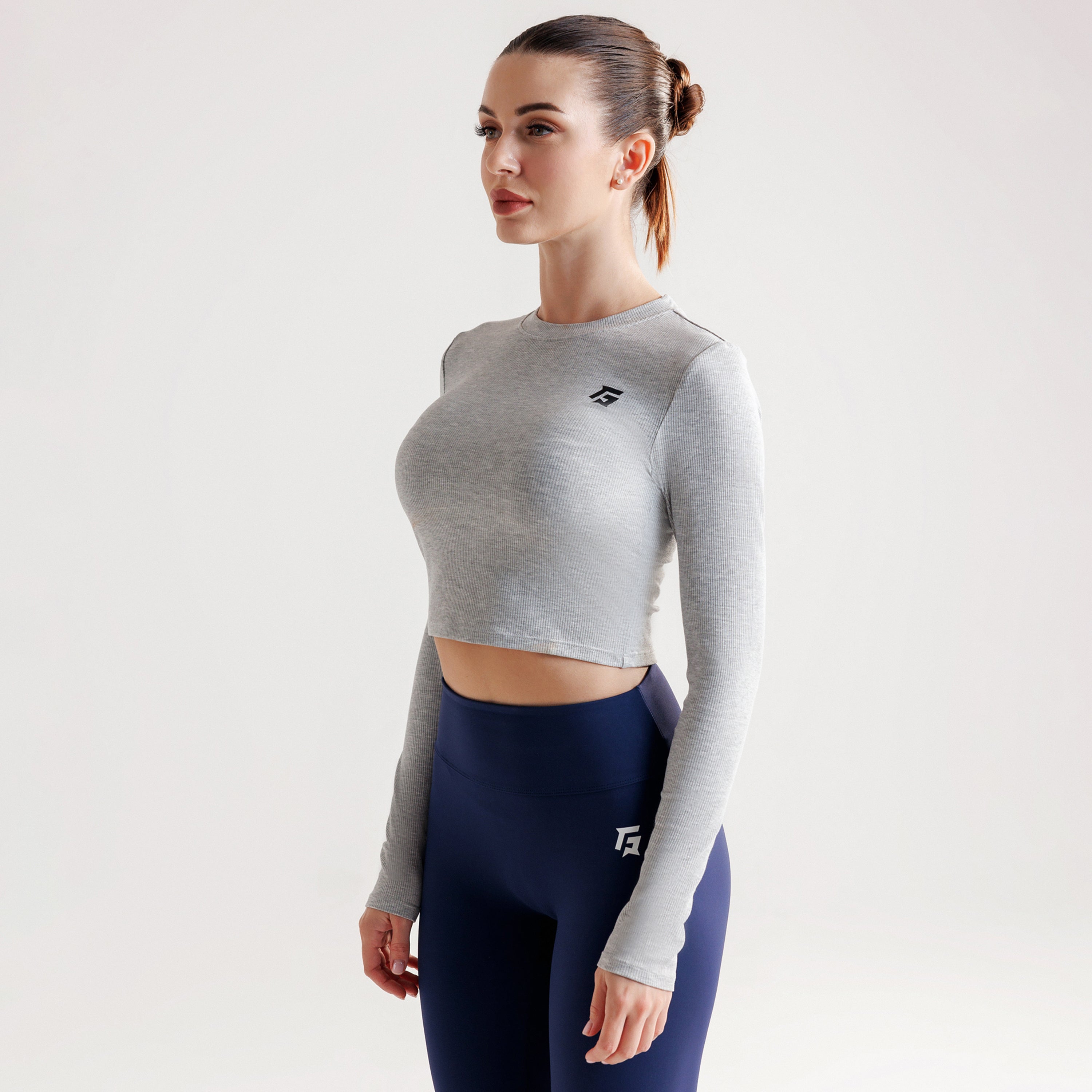 Dynamic Grip Crop Top (Grey)
