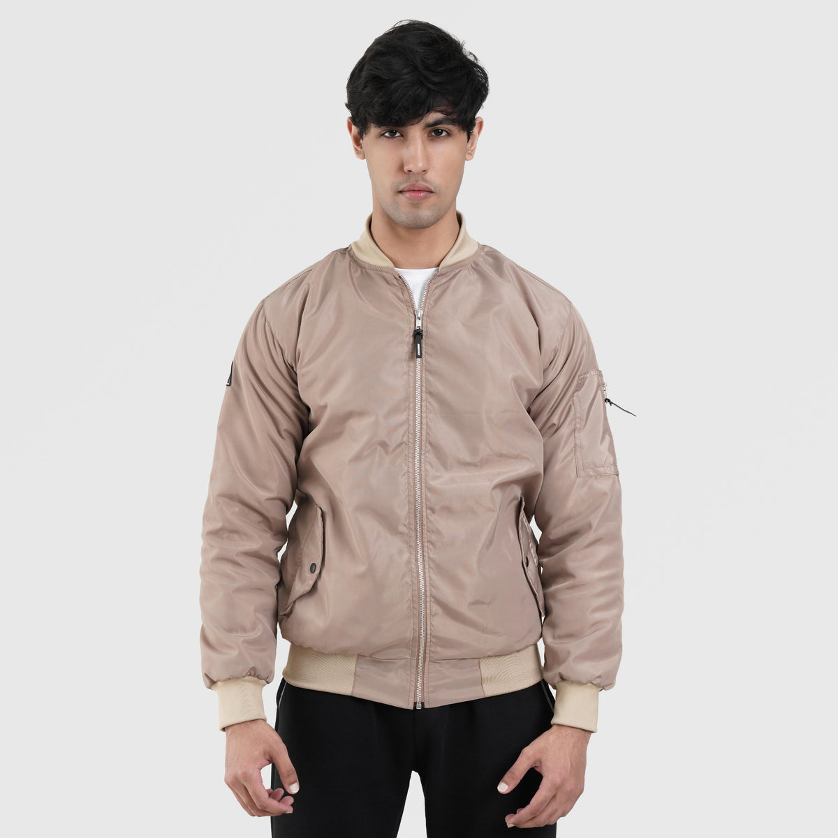 men track top zip gym jacket training outerwear side view Men Track Top Gymarmour Pakistan