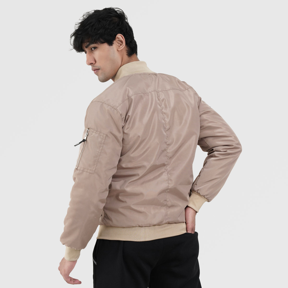 men track top zip gym jacket training outerwear back view Men Track Top Gym Armour Pakistan