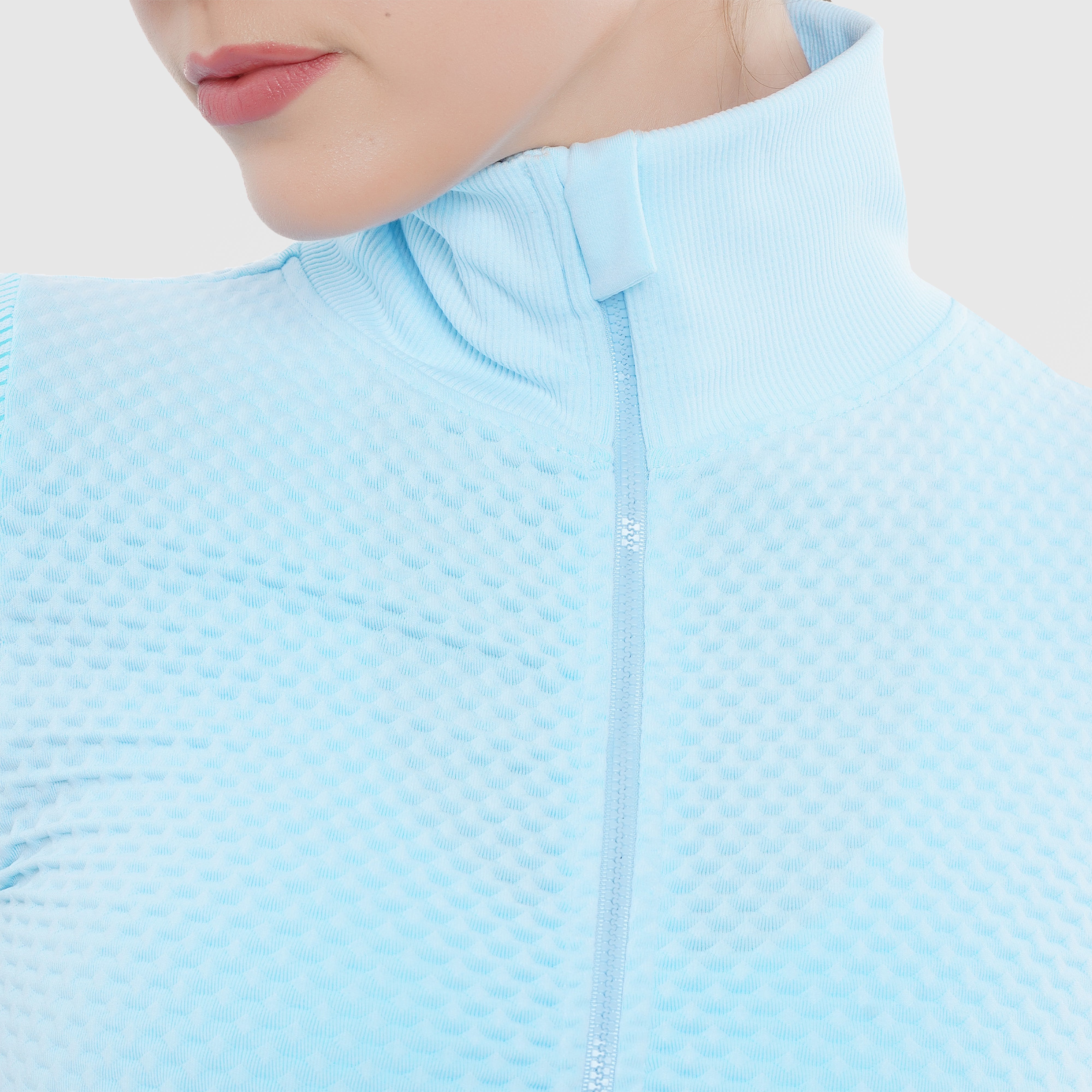 Striped Seamless Jacket (Sky)