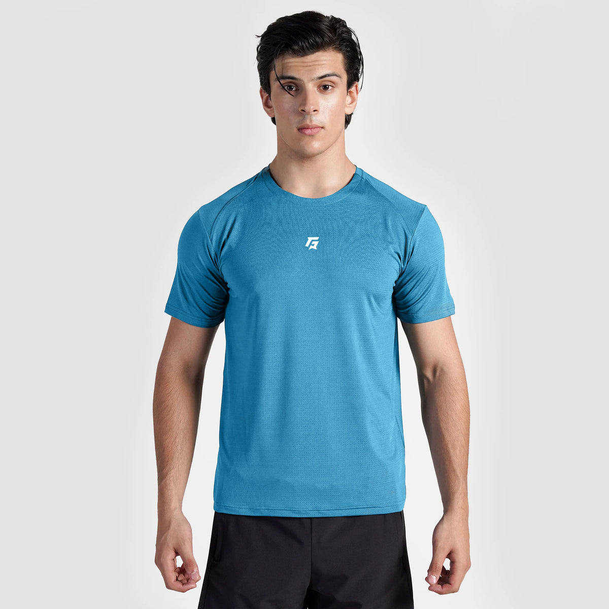 men gym t-shirt sportswear breathable workout tee front view Men T-Shirt Gym Armour Pakistan