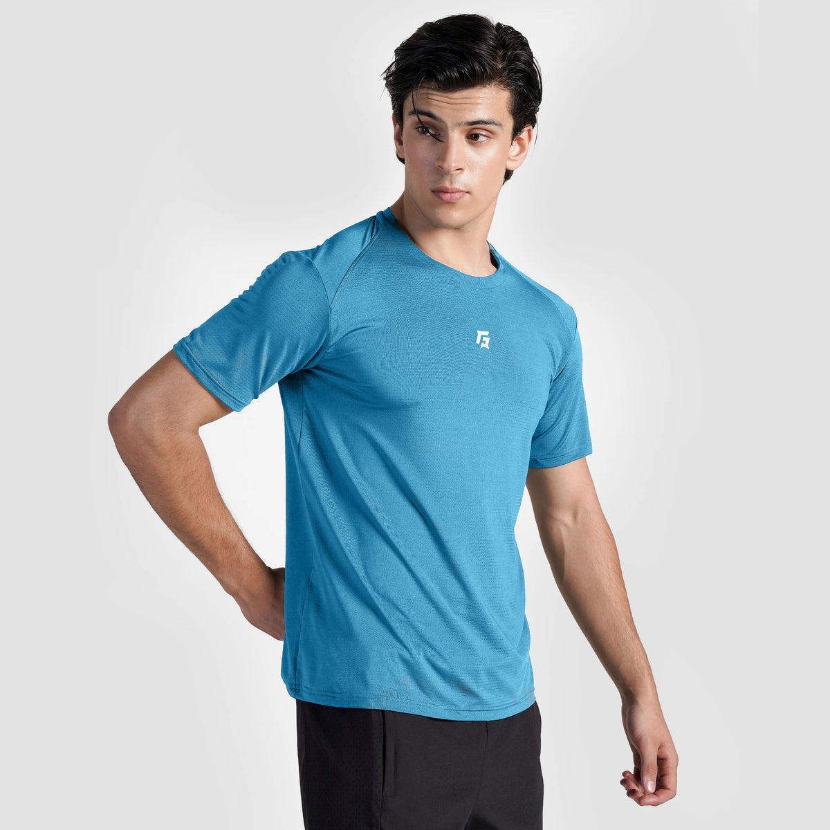 men gym t-shirt sportswear breathable workout tee side view Men T-Shirt GymArmour Pakistan