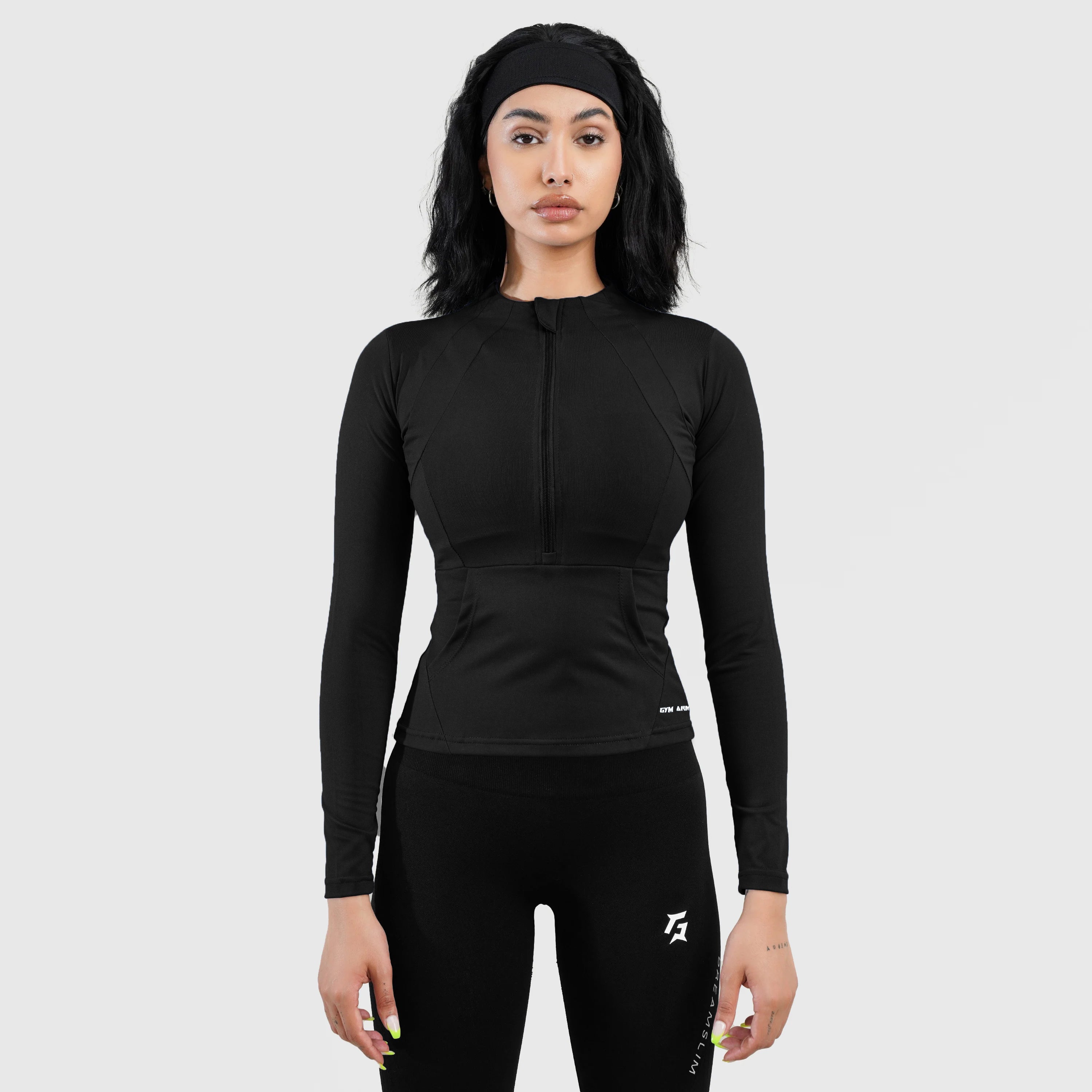 GA Half Zip Top (Black)