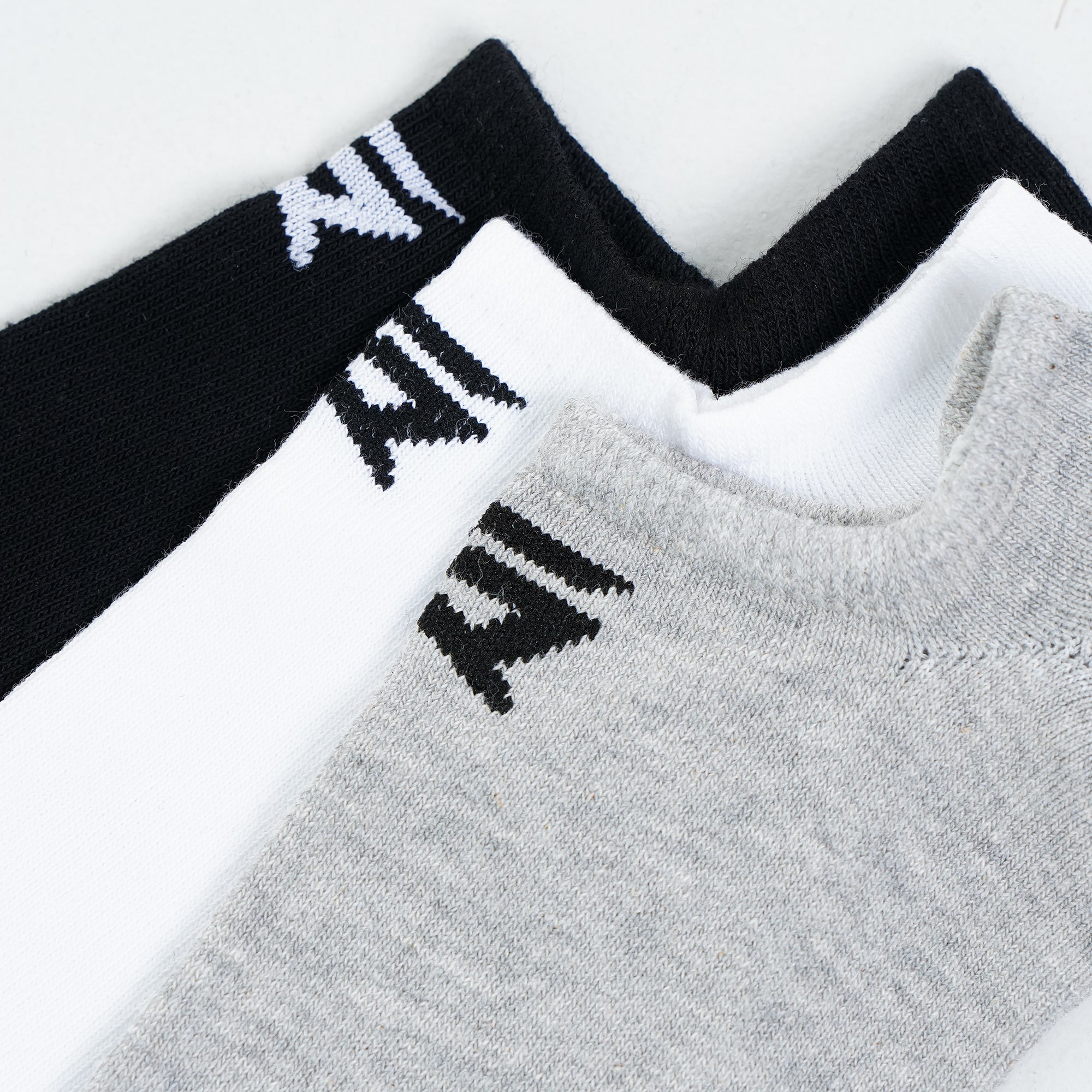 Armour No Show Socks 3pcs (Black + Grey + White)