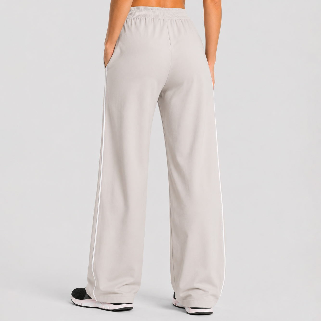 Minimal Stripe Flow Pants (Off White)