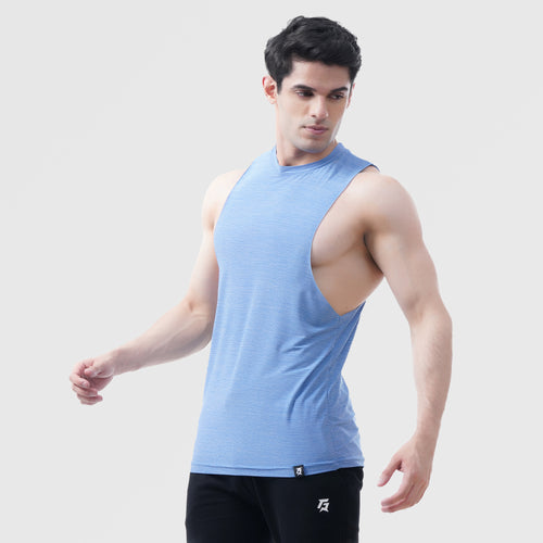 Athletic Drop Arm Tank (Light Blue)