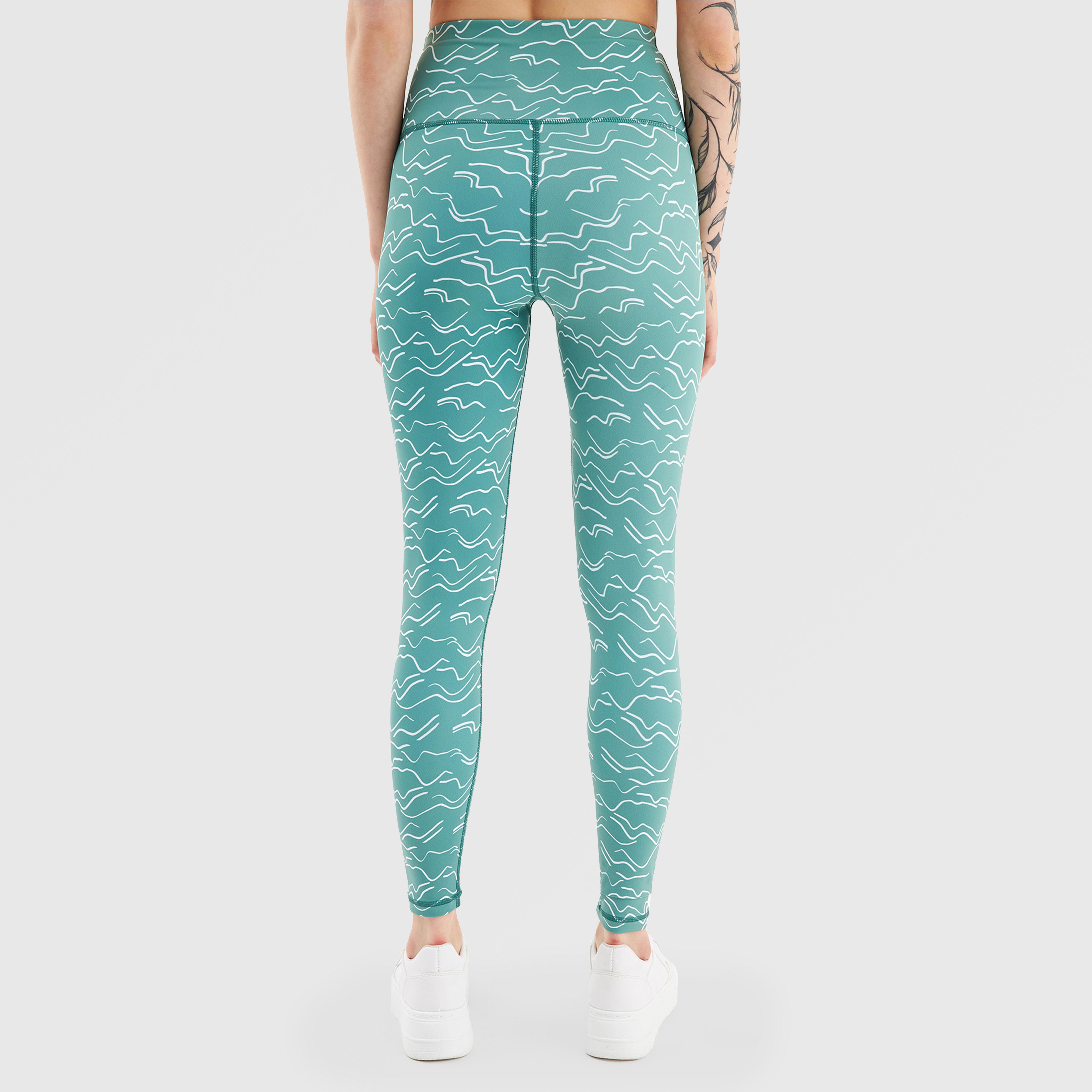 Jagged Textured Leggings (Green)