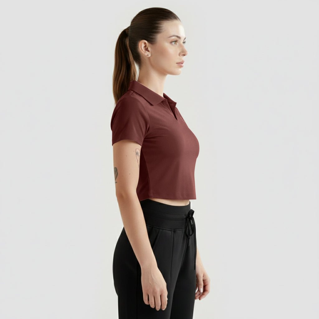Motion Collar Tee (Maroon)