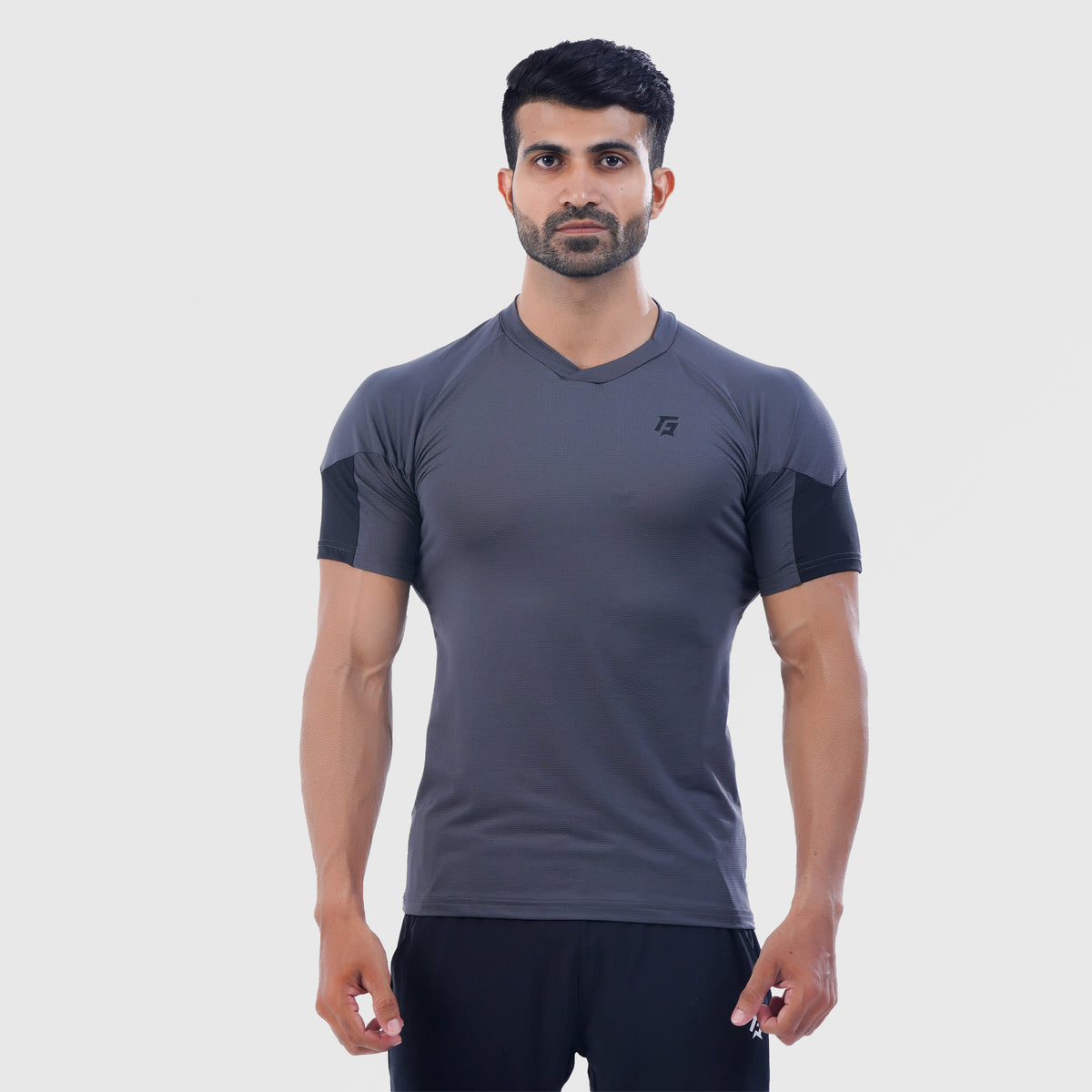 men gym t-shirt sportswear breathable workout tee front view Men T-Shirt GymArmour Pakistan