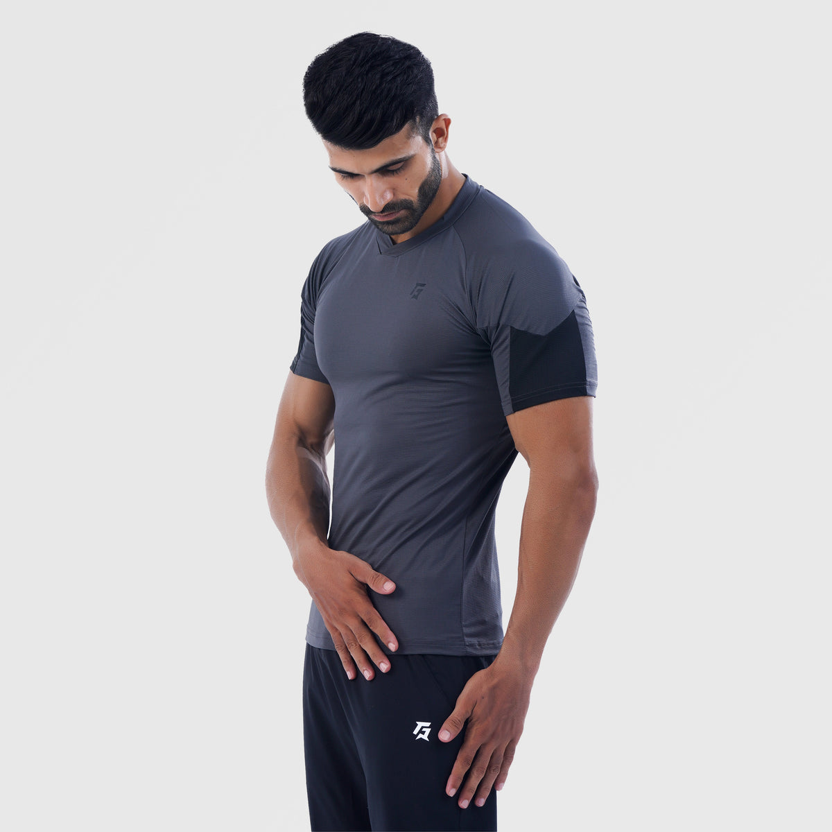 men gym t-shirt sportswear breathable workout tee side view Men T-Shirt GymArmour Pakistan