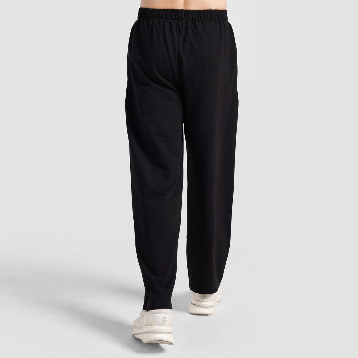 Side angle of Black Muscle Oversized Trousers 2.0 for men