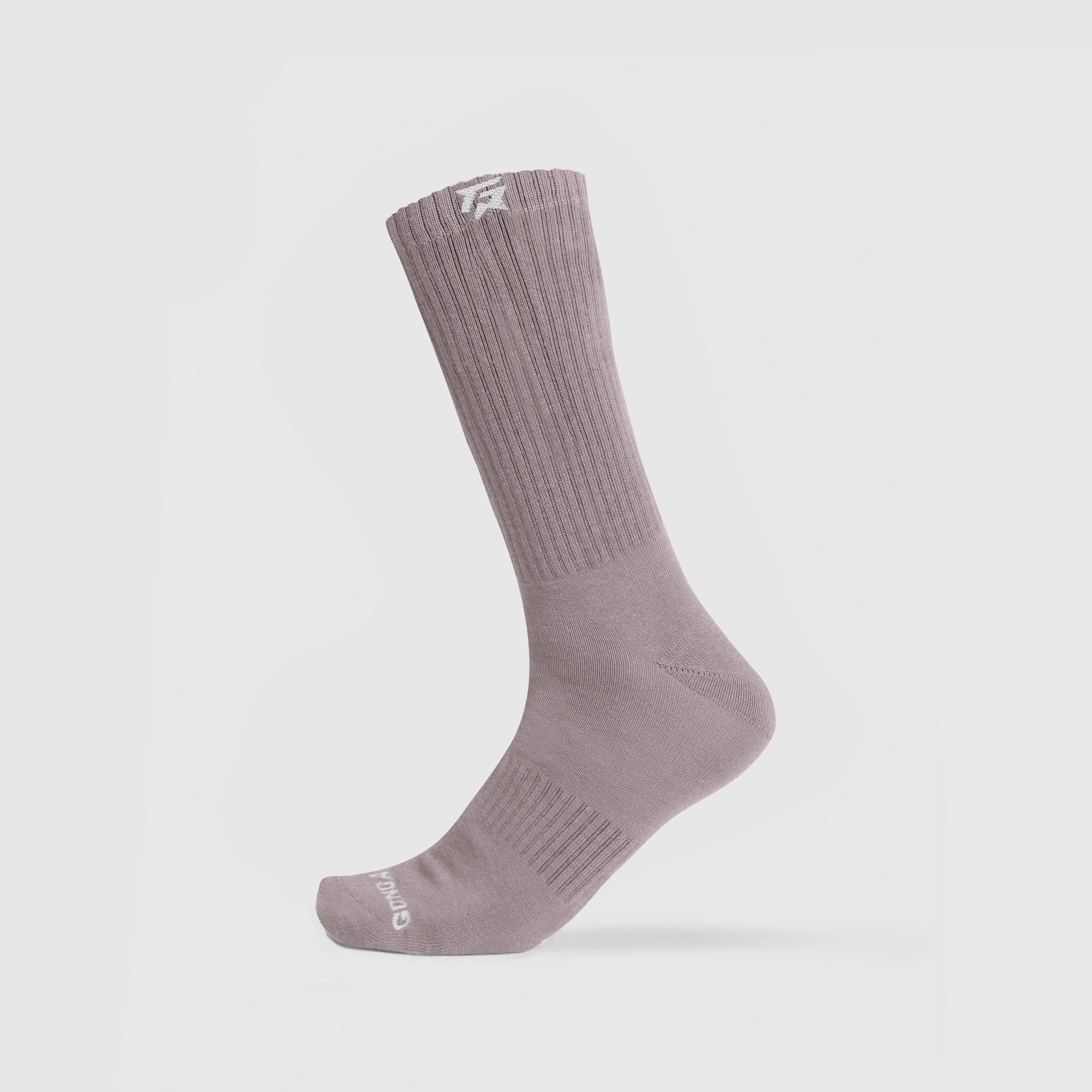 Cloud Hue Crew Socks (Dull Rose)