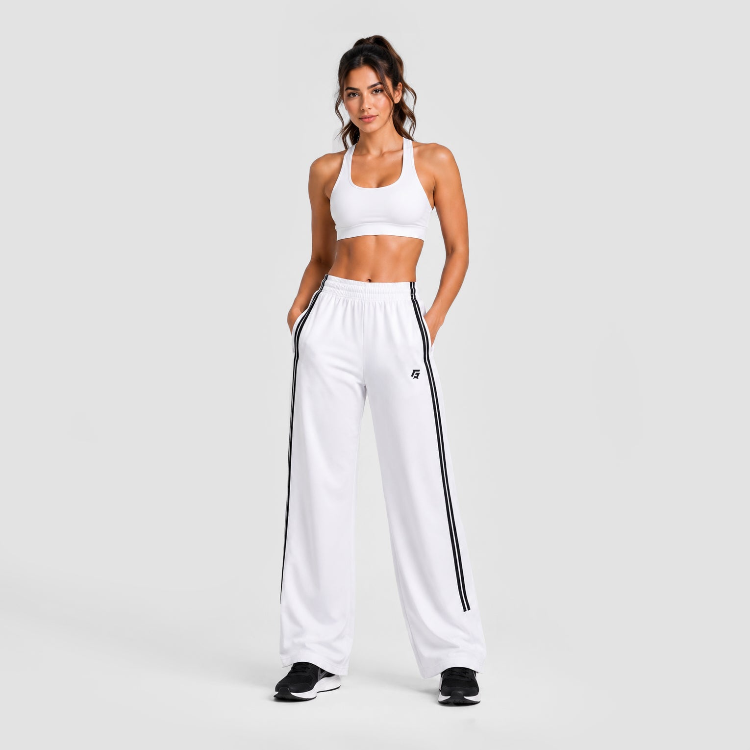 Flow Motion Wide Leg Pants (White)
