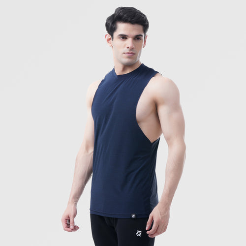 Athletic Drop Arm Tank (Navy)