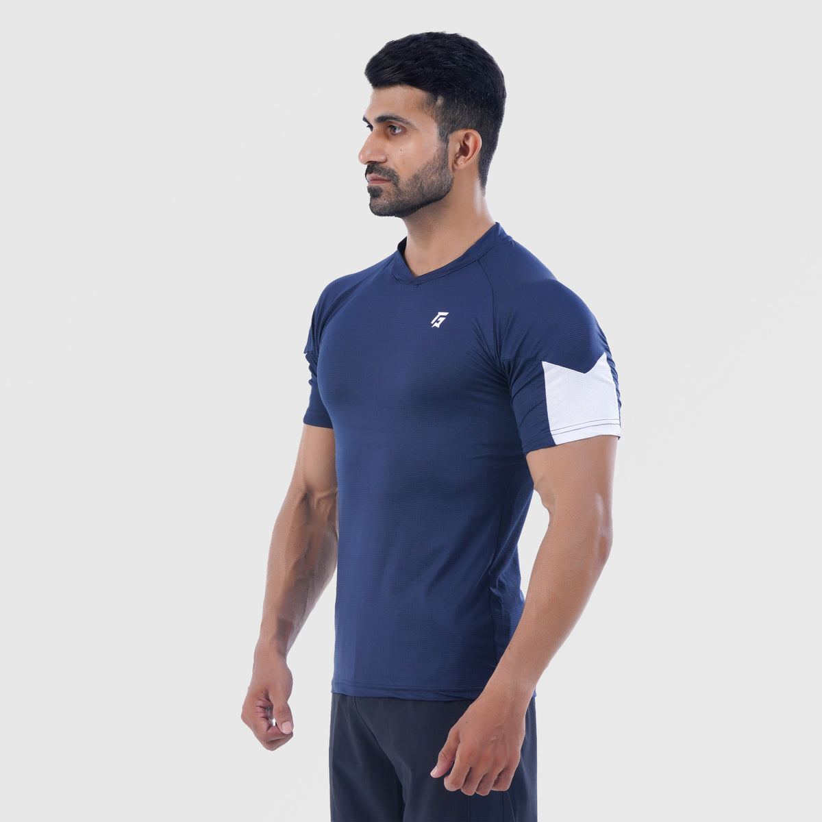 men gym t-shirt sportswear breathable workout tee side view Men T-Shirt Gym Armour Pakistan