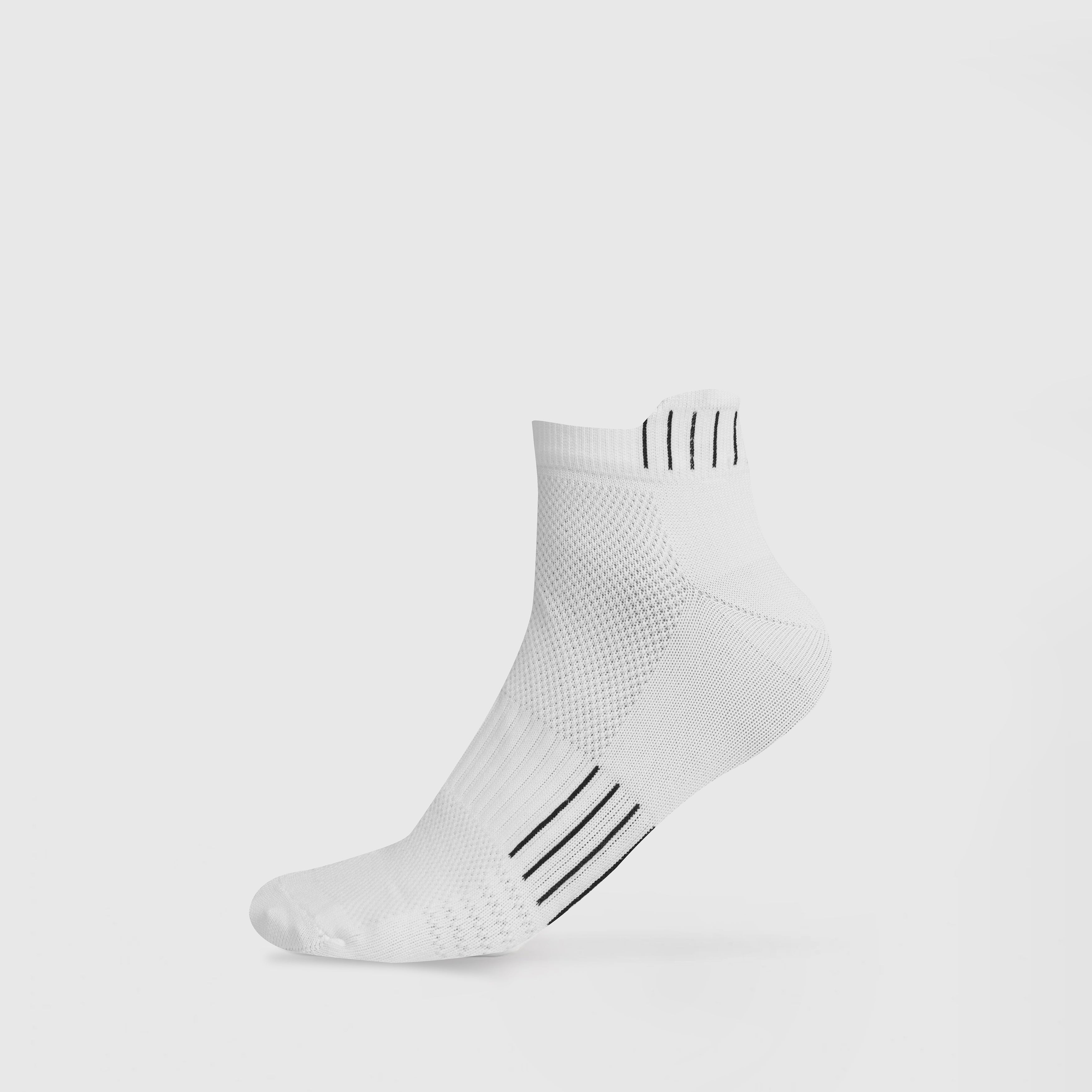 ShieldFlex Quarter Socks (White)