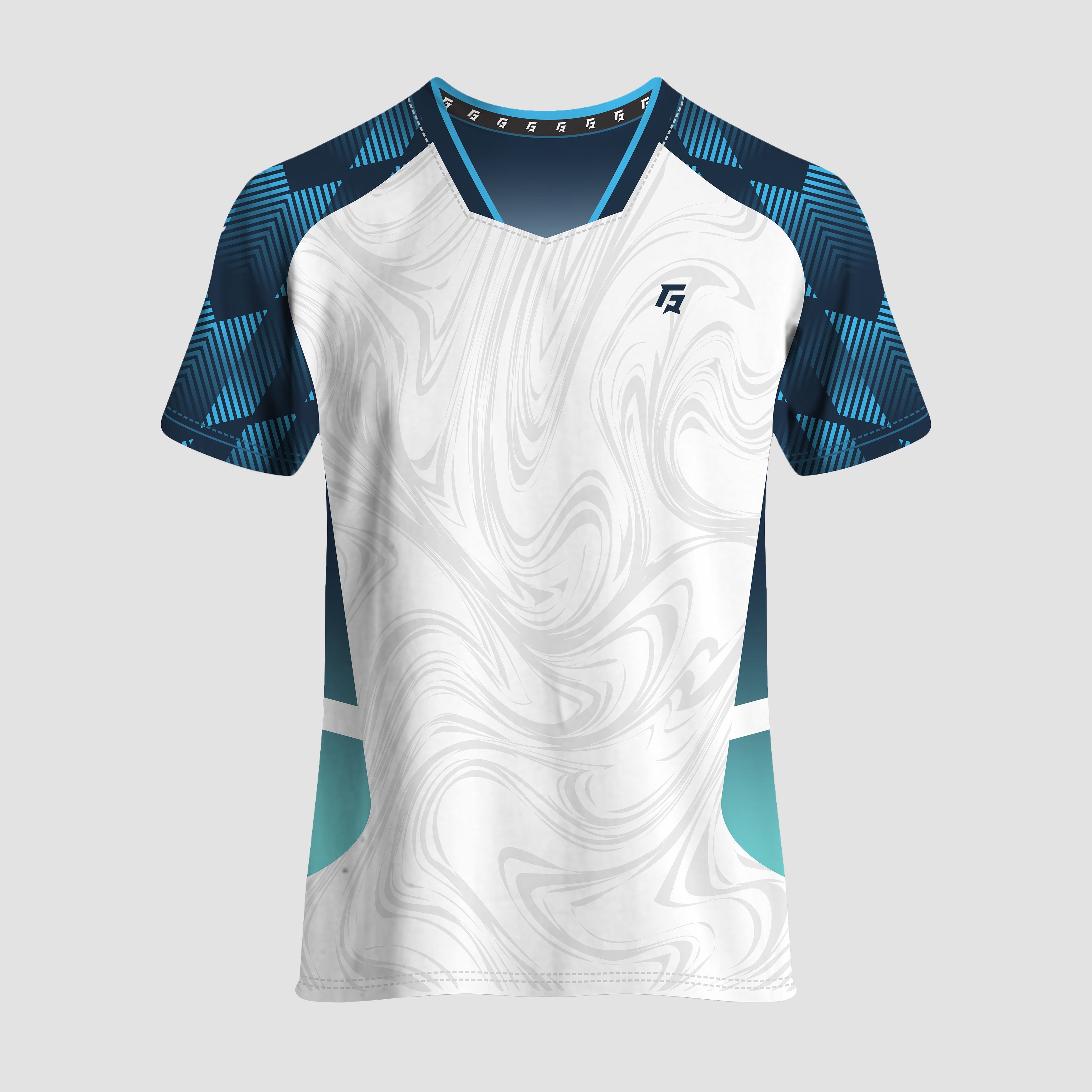 Aqua Pulse Customized Jersey (Blue)