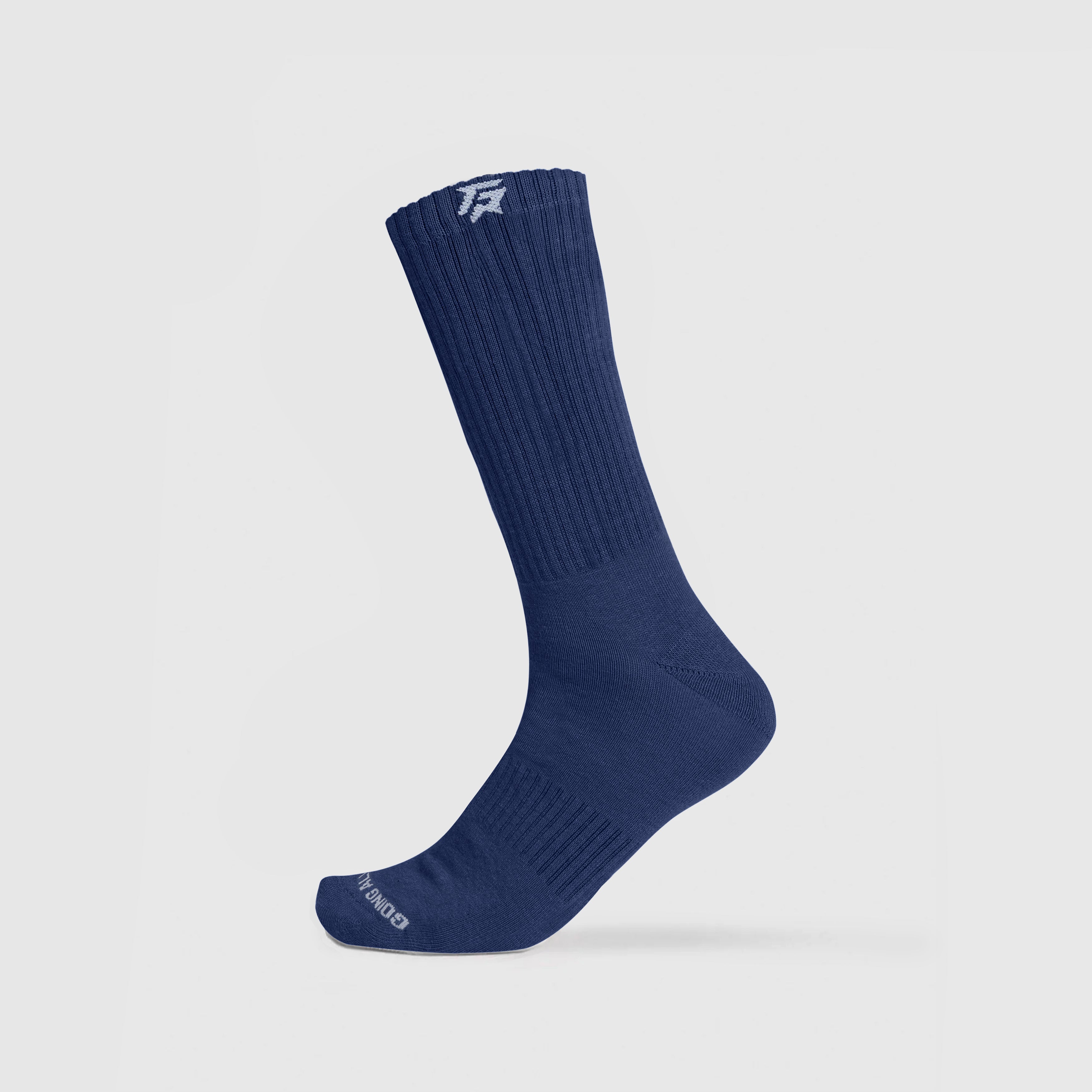 Cloud Hue Crew Socks (Muted Blue)