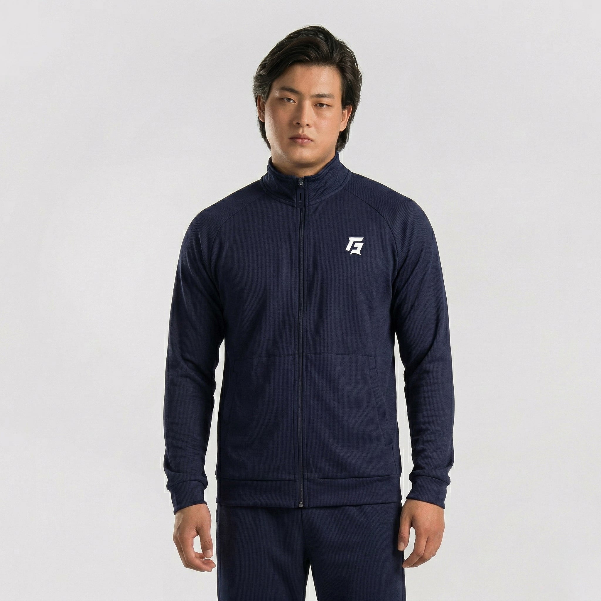 Run Track Zipper (Navy)