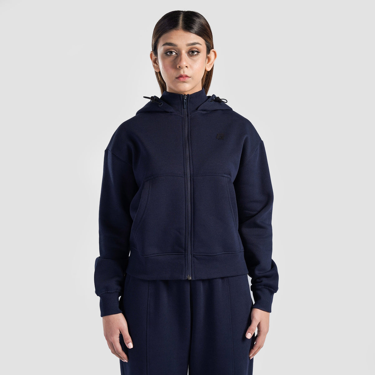 women track top zip gym jacket training outerwear front view Women Track Top GymArmour Pakistan