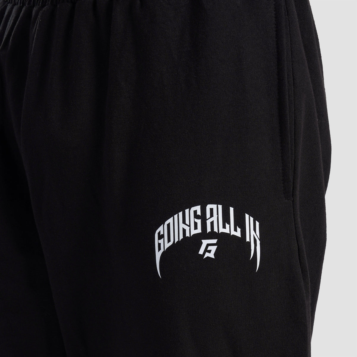 Full-length view of Black Muscle Oversized Trousers 2.0 for men