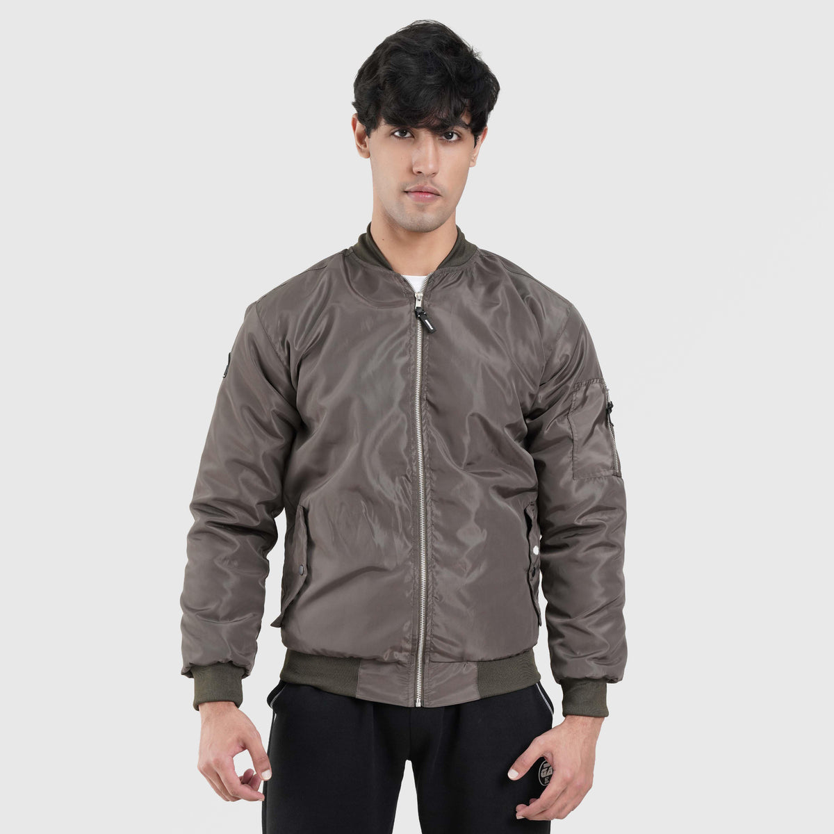 men track top zip gym jacket training outerwear front view Men Track Top Gym Armour Pakistan
