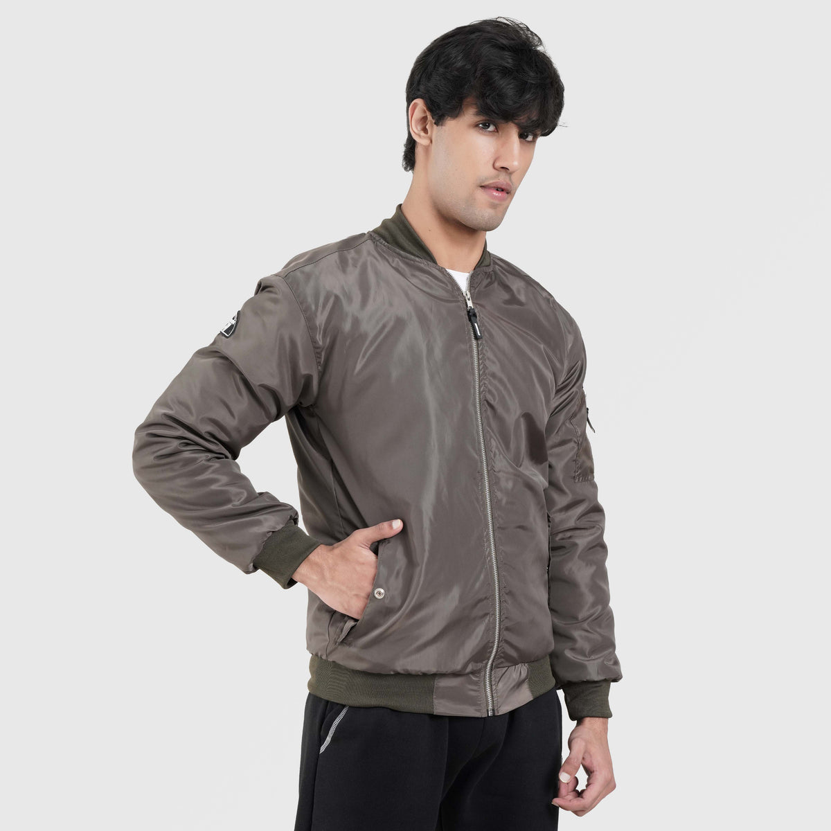 men track top zip gym jacket training outerwear side view Men Track Top Gym Armour Pakistan