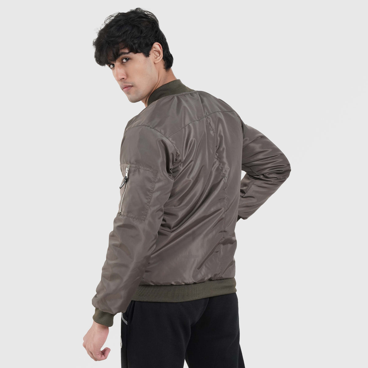 men track top zip gym jacket training outerwear back view Men Track Top GymArmour Pakistan