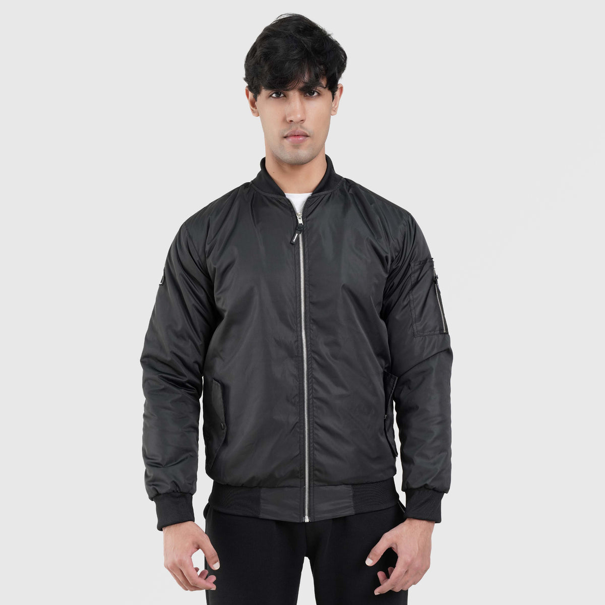 men track top zip gym jacket training outerwear side view Men Track Top Gym Armour Pakistan