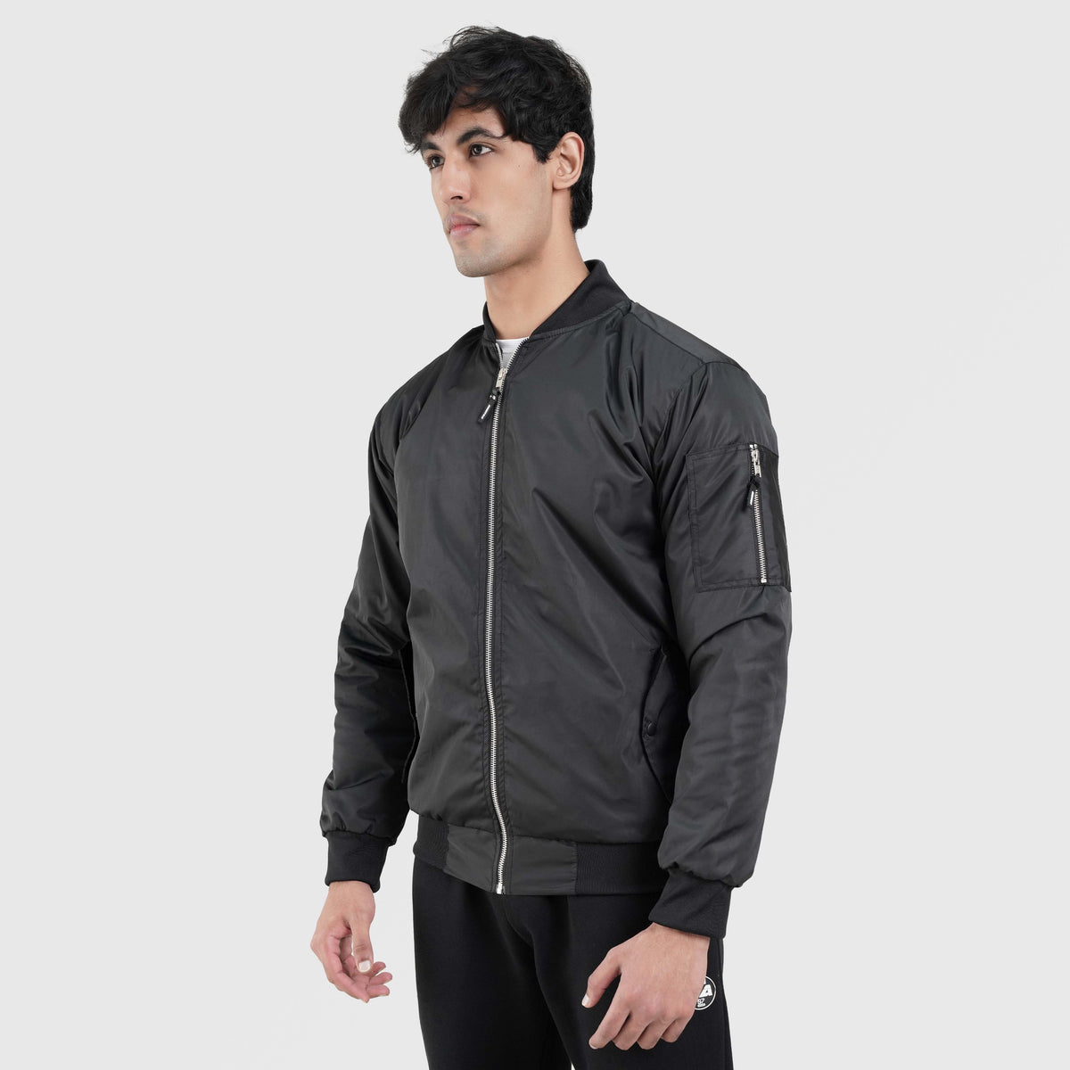 men track top zip gym jacket training outerwear front view Men Track Top Gymarmour Pakistan