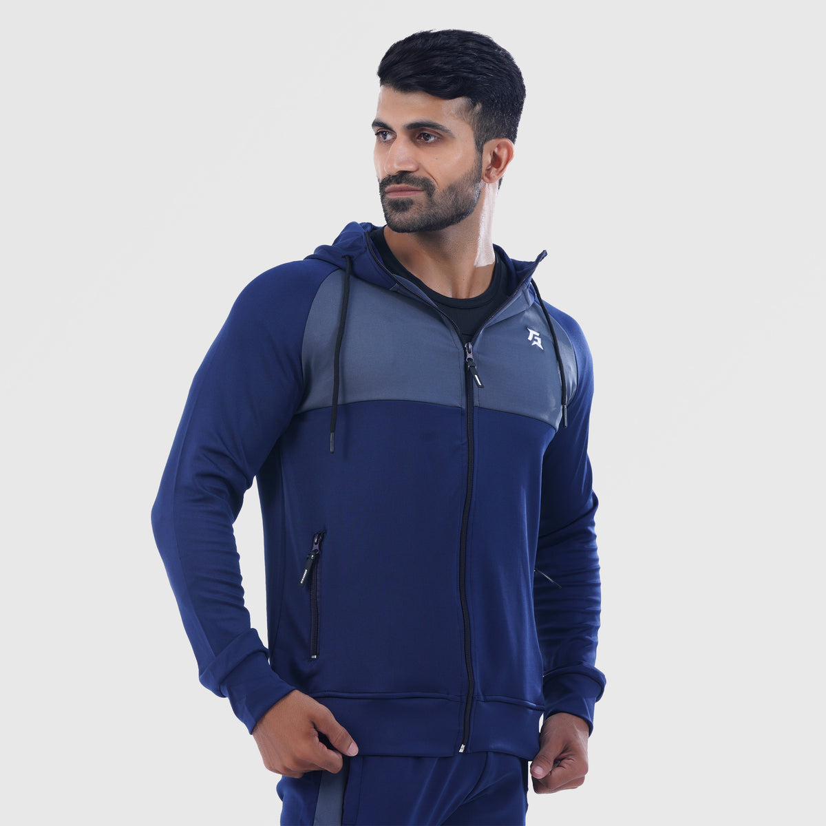 men track top zip gym jacket training outerwear front view Men Track Top GymArmour Pakistan