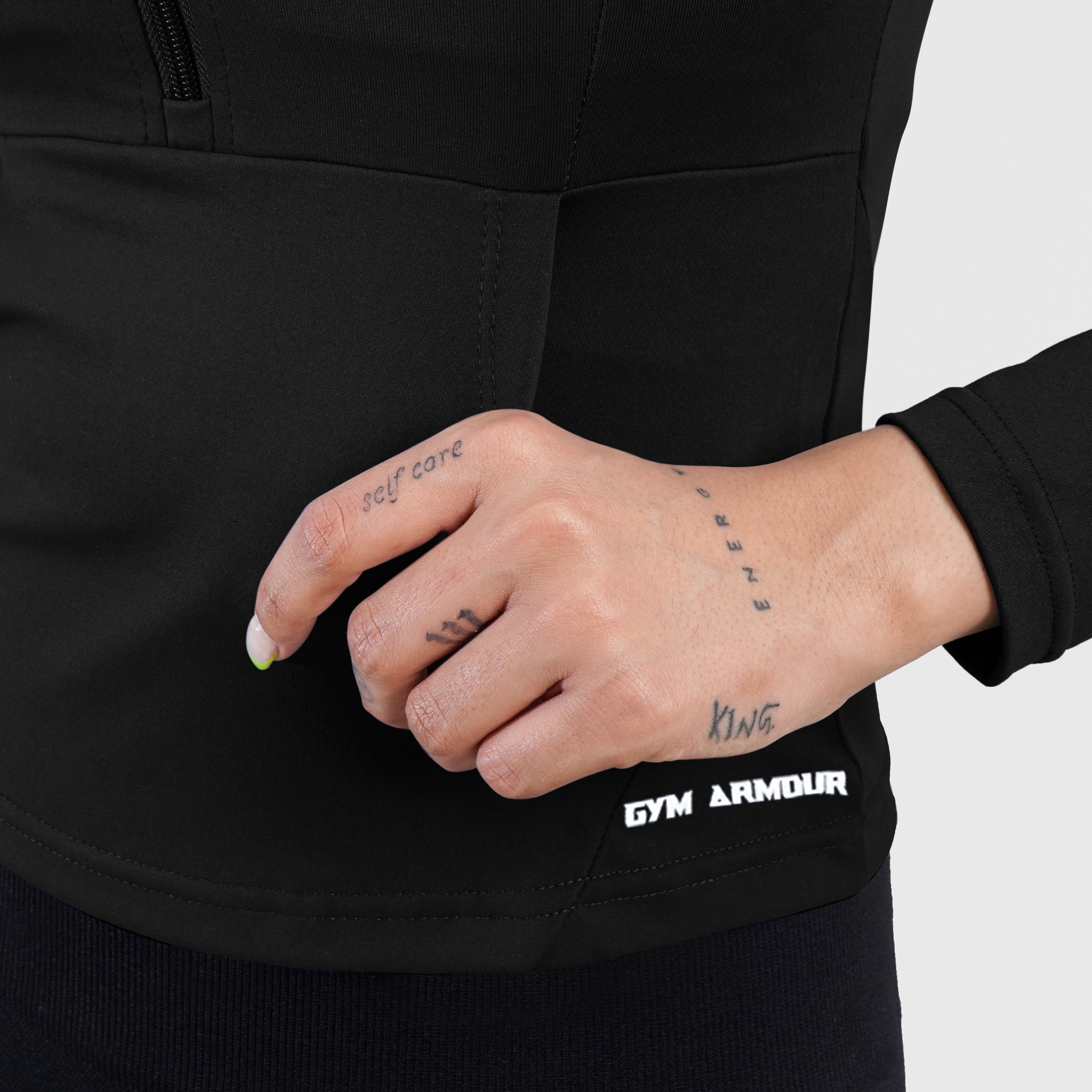 GA Half Zip Top (Black)