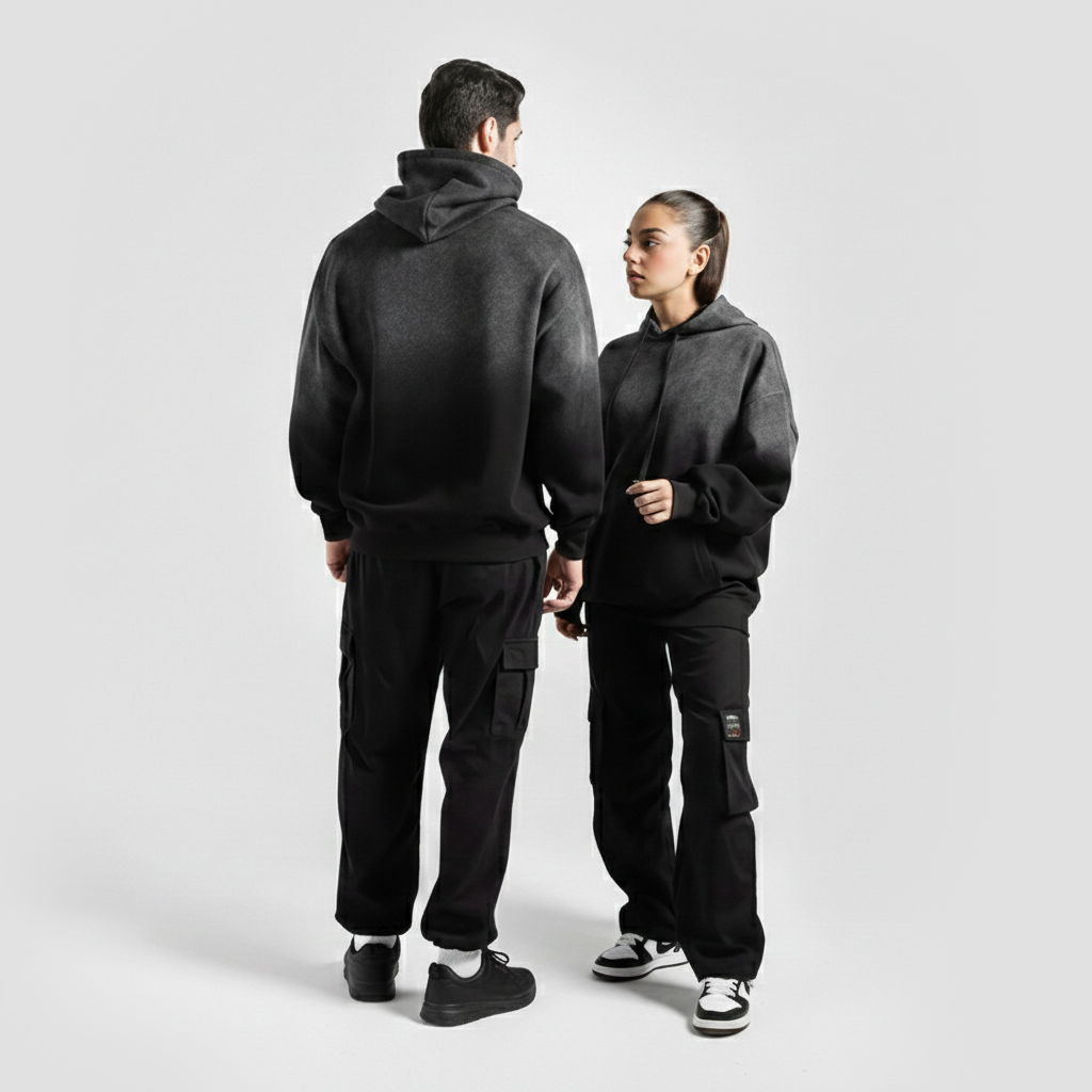 Tie Dye Hoodie (Black)