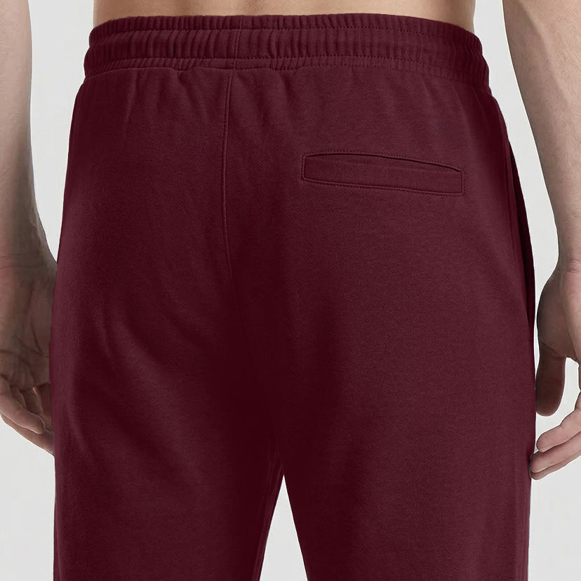 Rise Fit Trousers (Maroon)