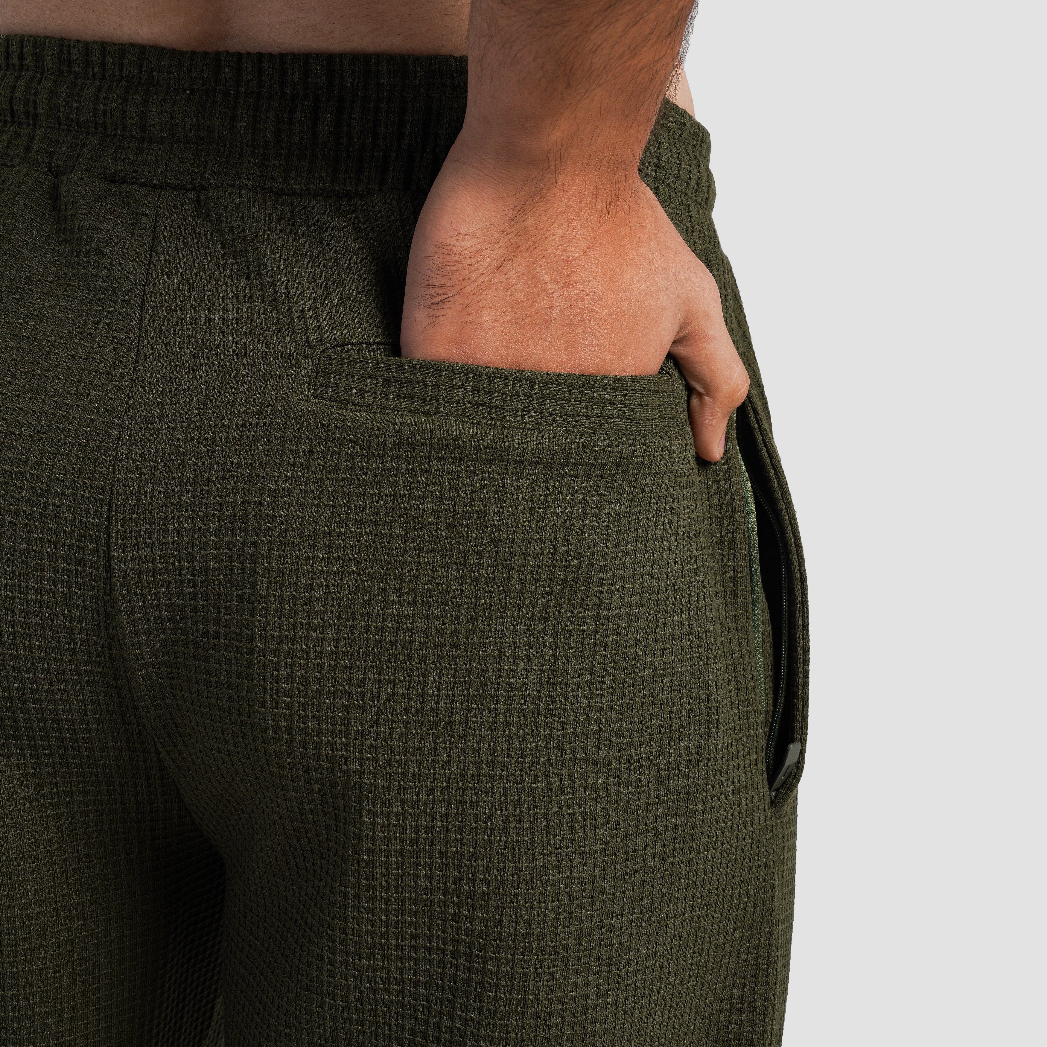 Waffle Unisex Trousers (Olive)