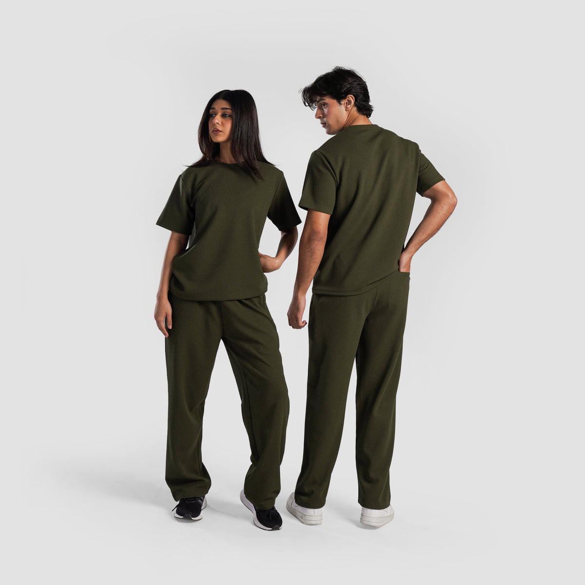 Waffle Unisex Trousers (Olive)
