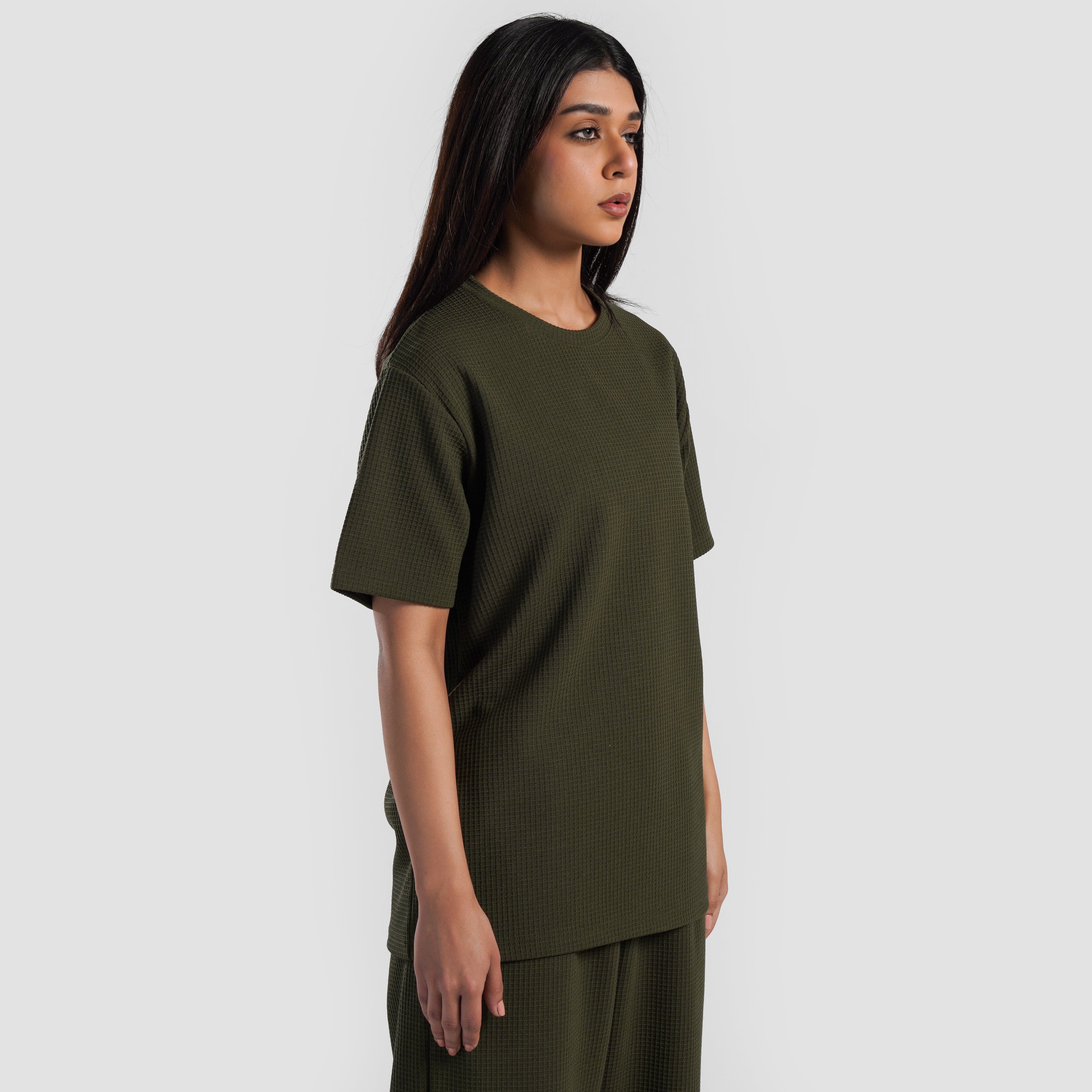 Waffle Unisex Tee(Olive)