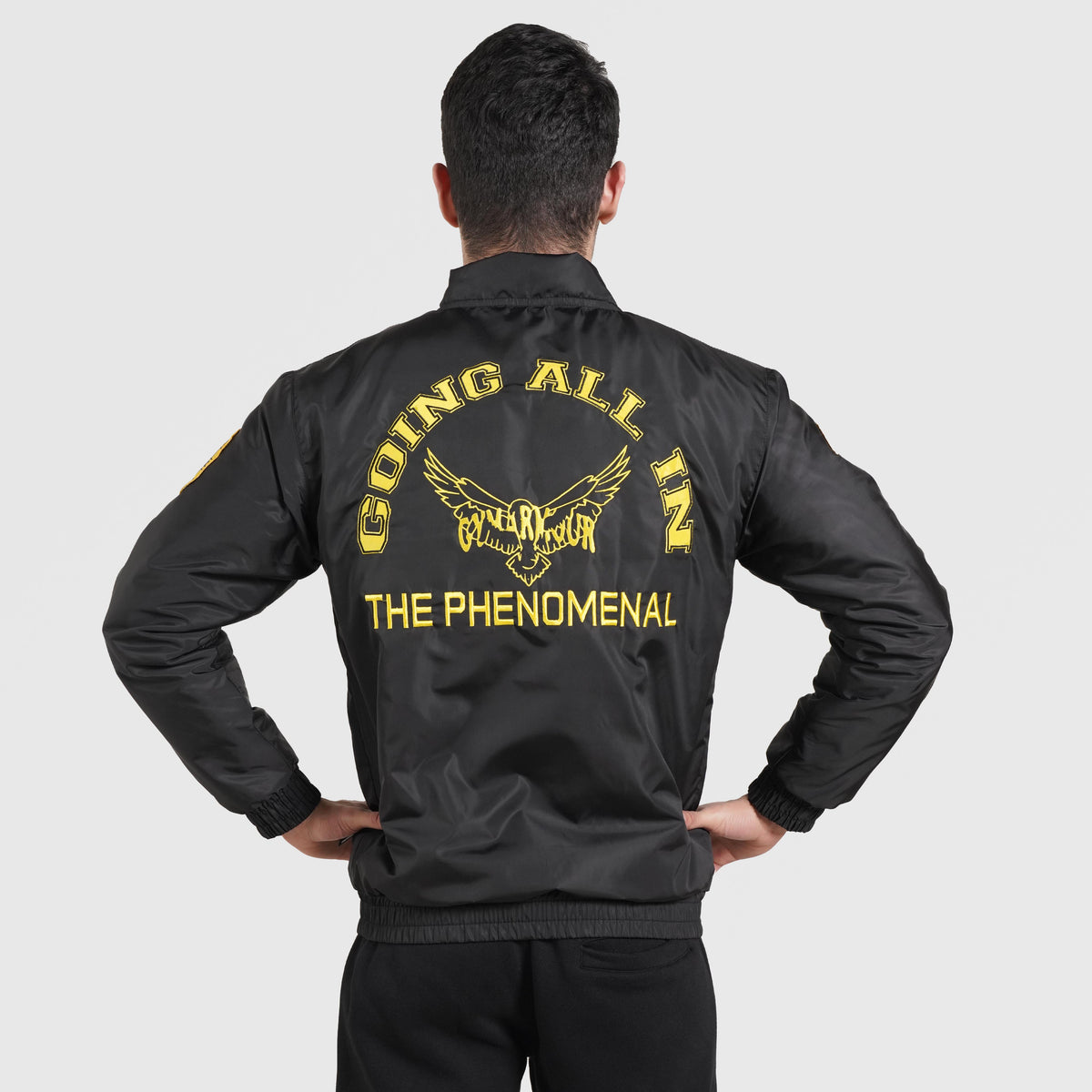 men track top zip gym jacket training outerwear back view Men Track Top GymArmour Pakistan