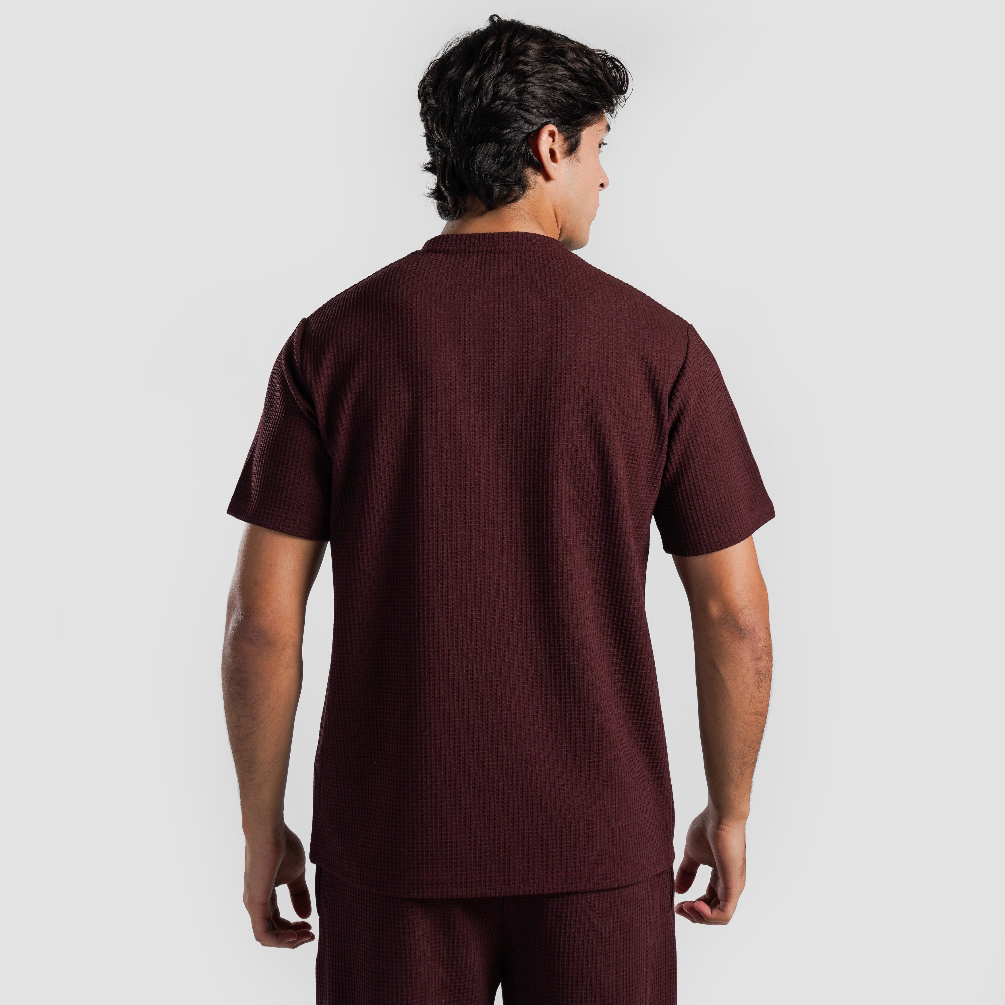 Waffle Unisex Tee(Maroon)