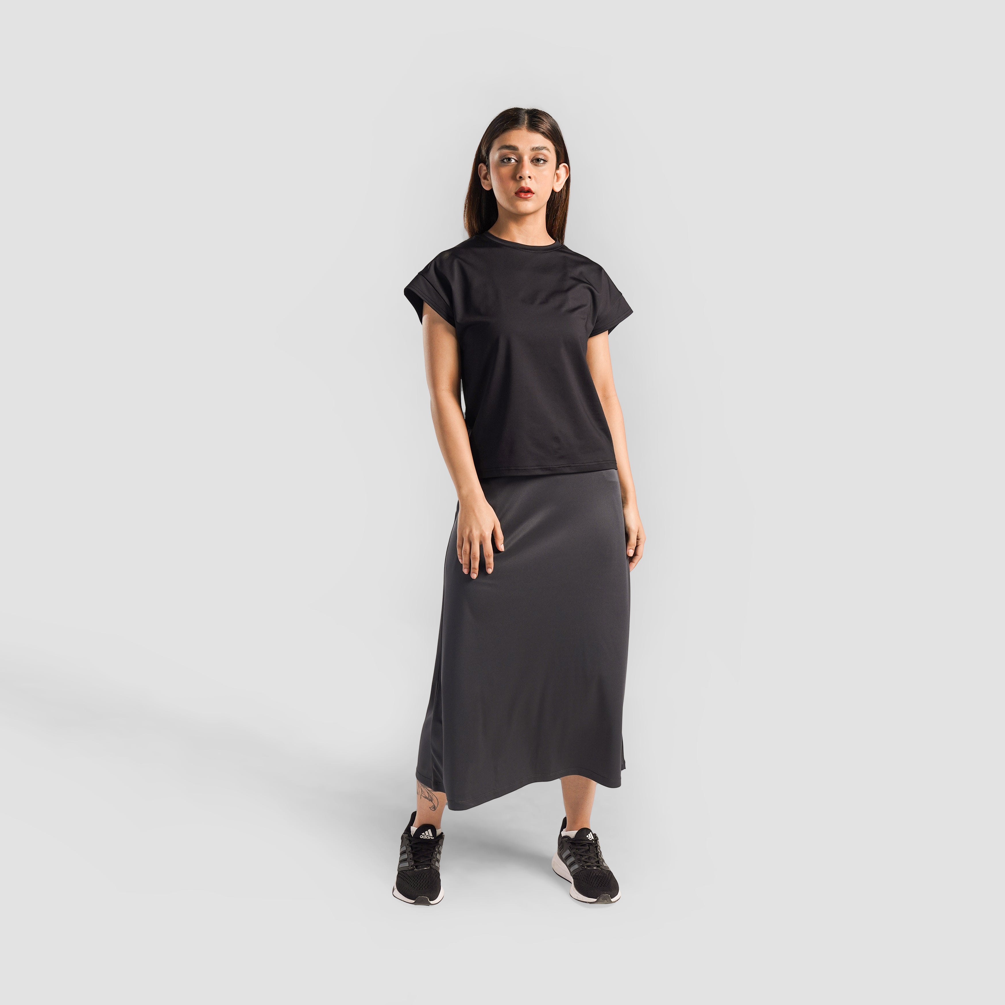 Sleek Slip Skirt (Grey)