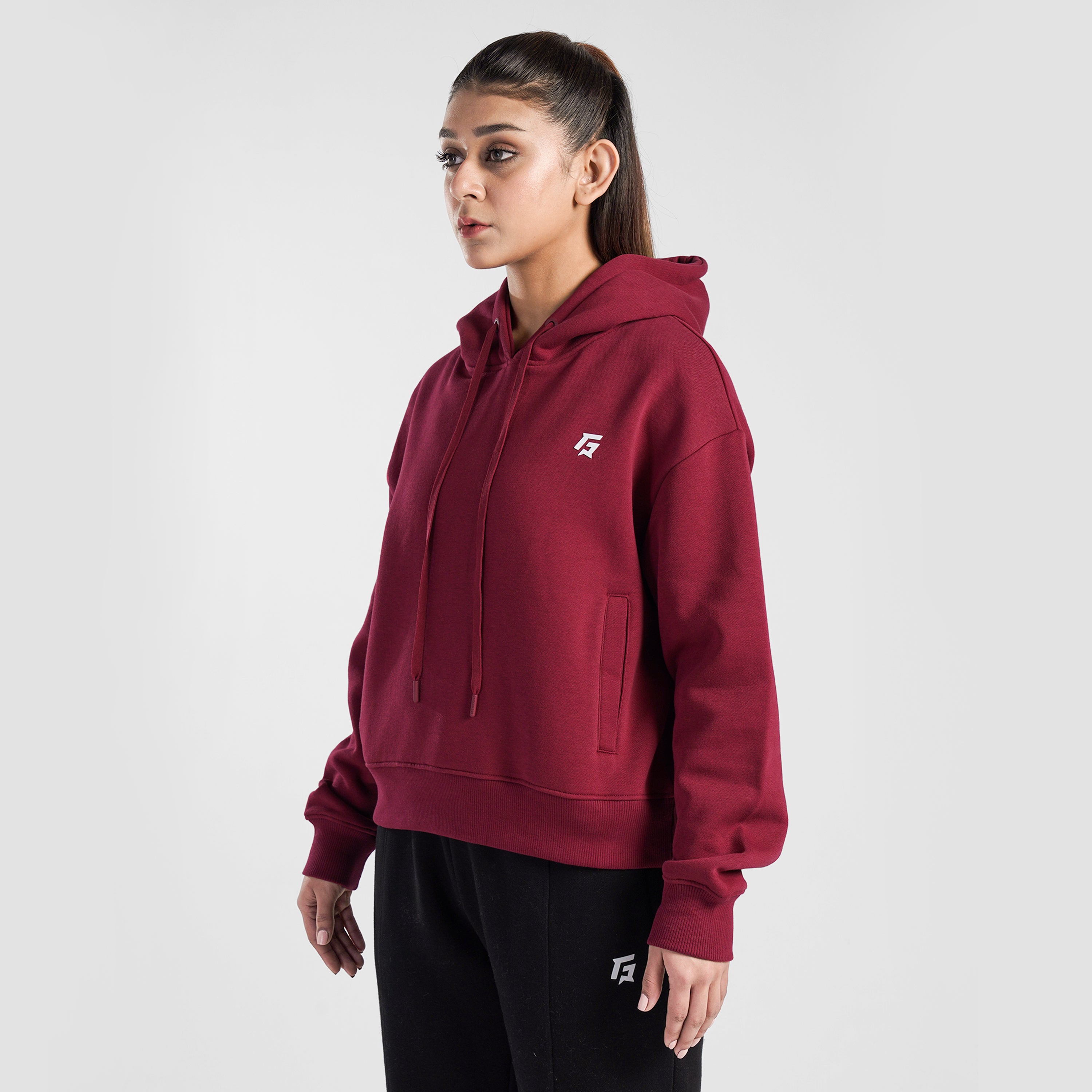 Essential Active Regular Hoodie (Maroon)