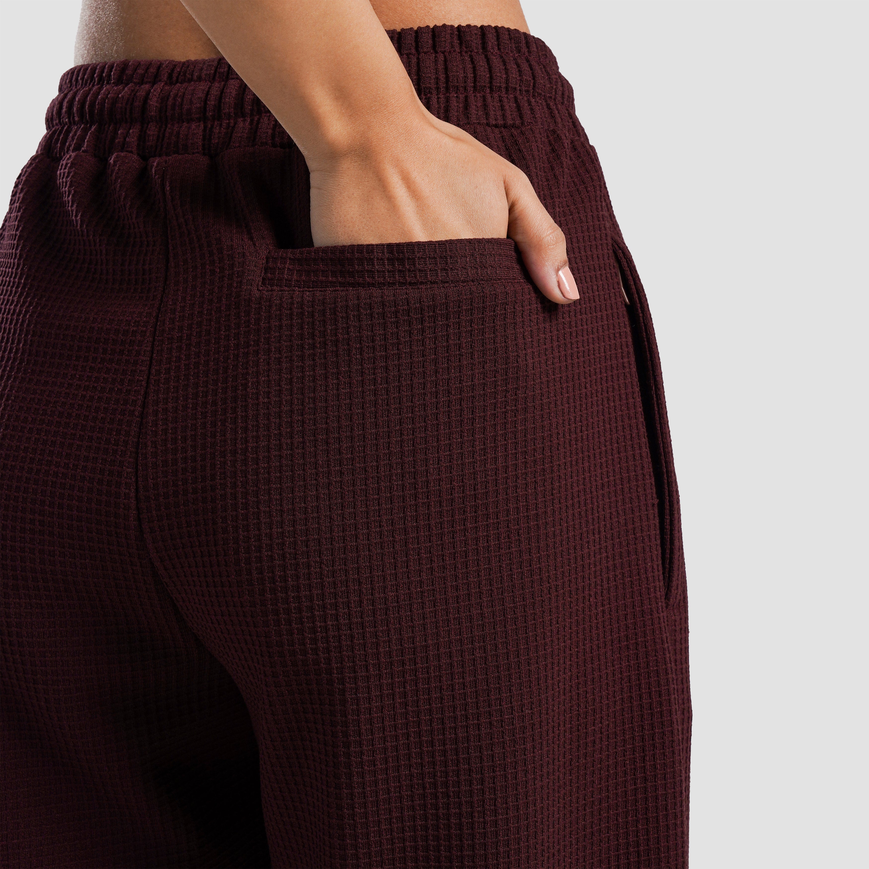Waffle Unisex Trousers (Maroon)