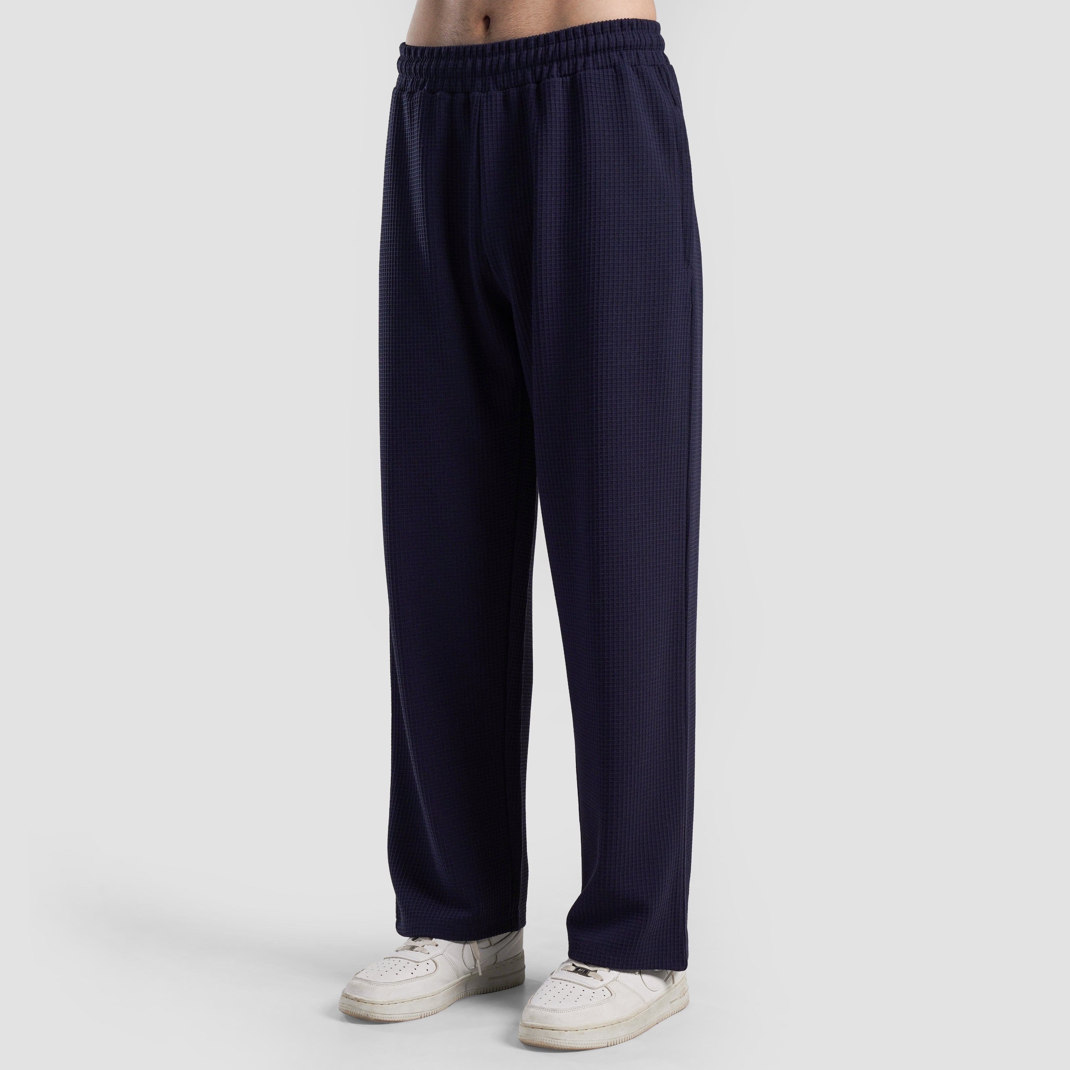 Waffle Unisex Trousers (Navy)