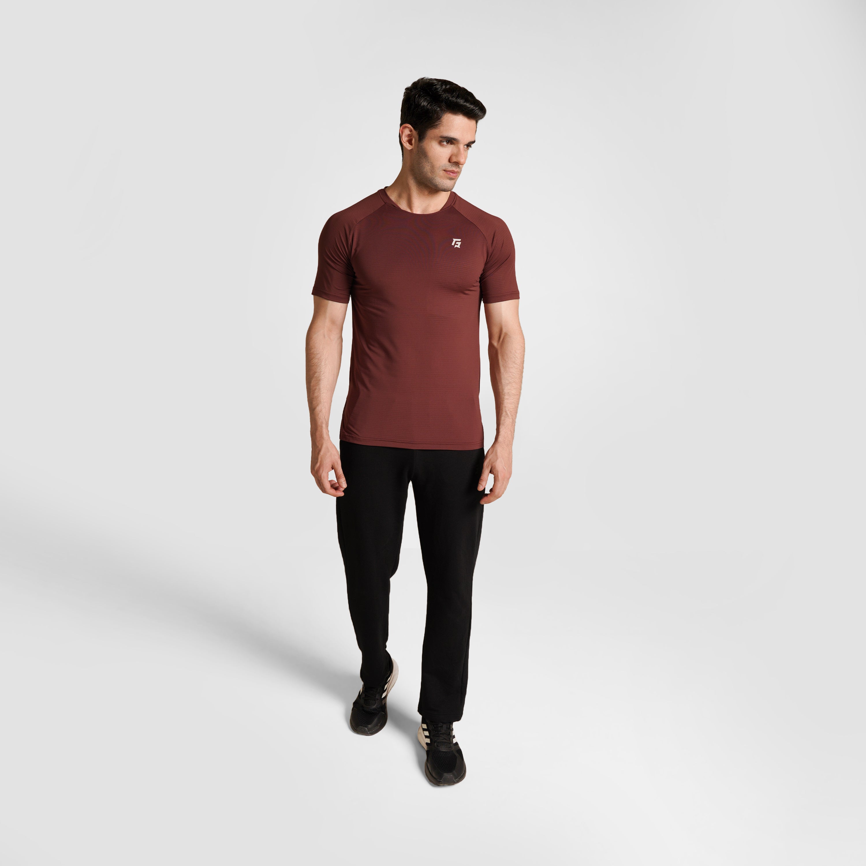 Mesh Motion Tee (Maroon)