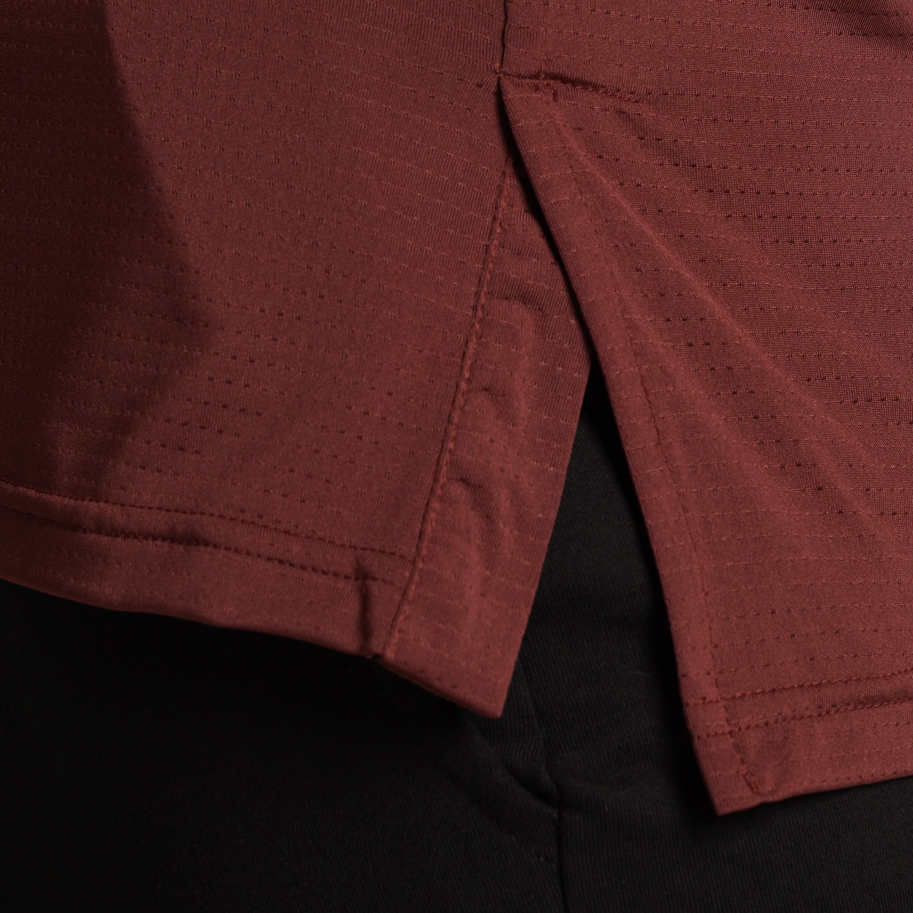 Mesh Motion Tee (Maroon)