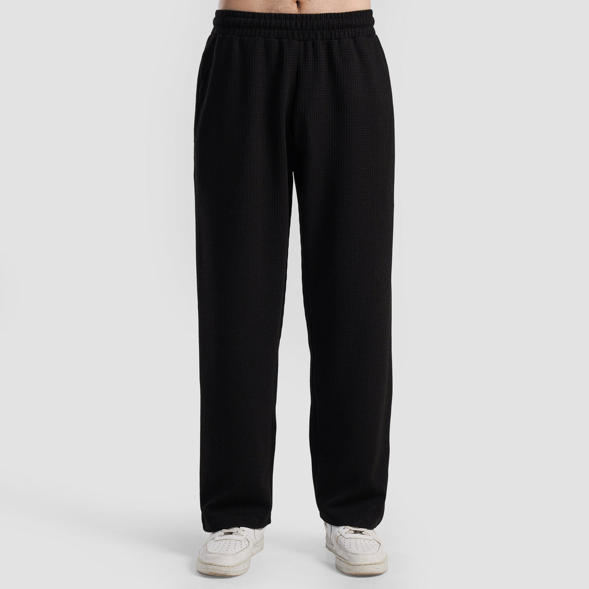 Waffle Unisex Trousers (Black)